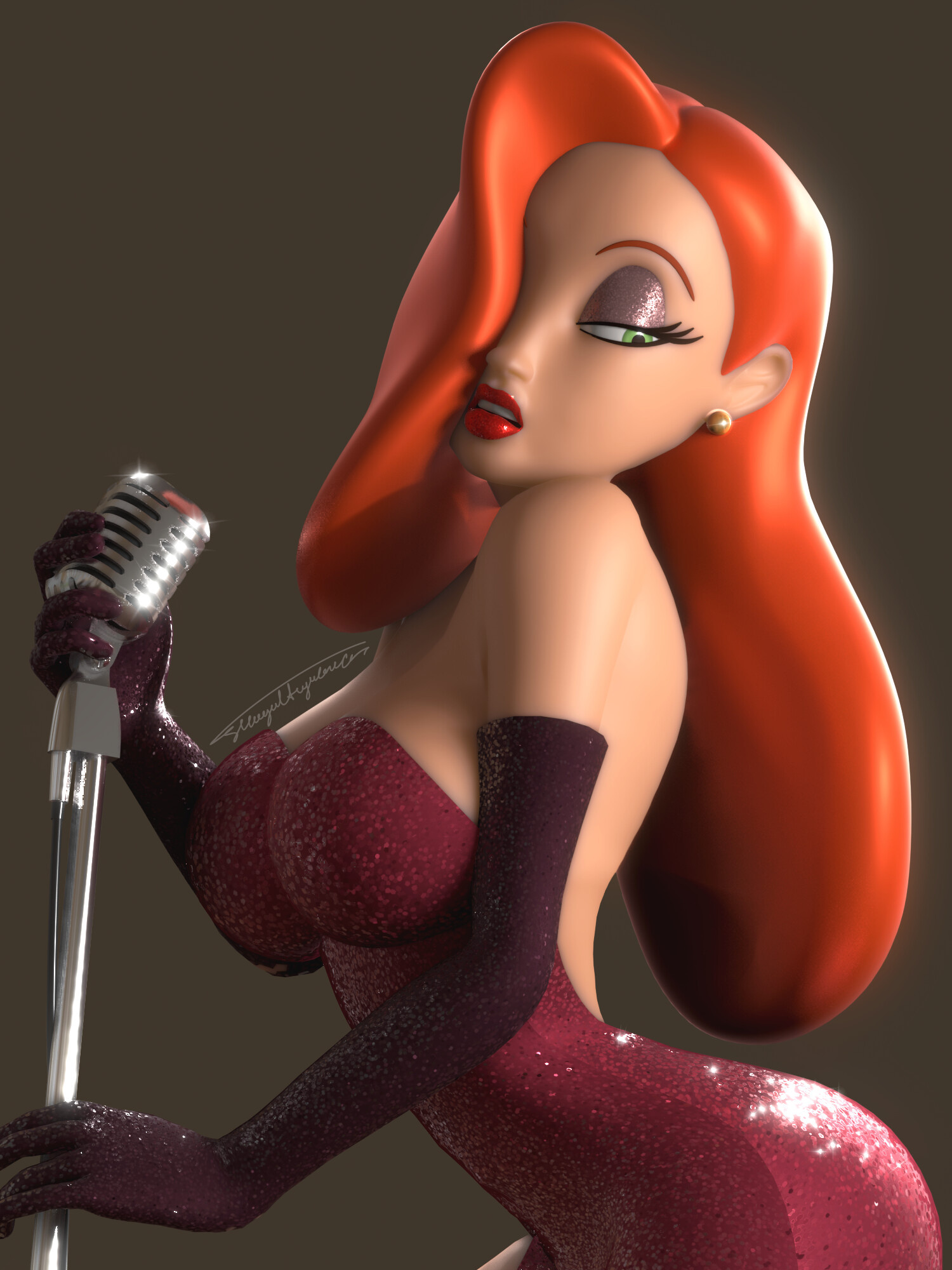 Jessica Rabbit, Animated character, Mike Blueg, Jessica Rabbit, 1500x2000 HD Phone