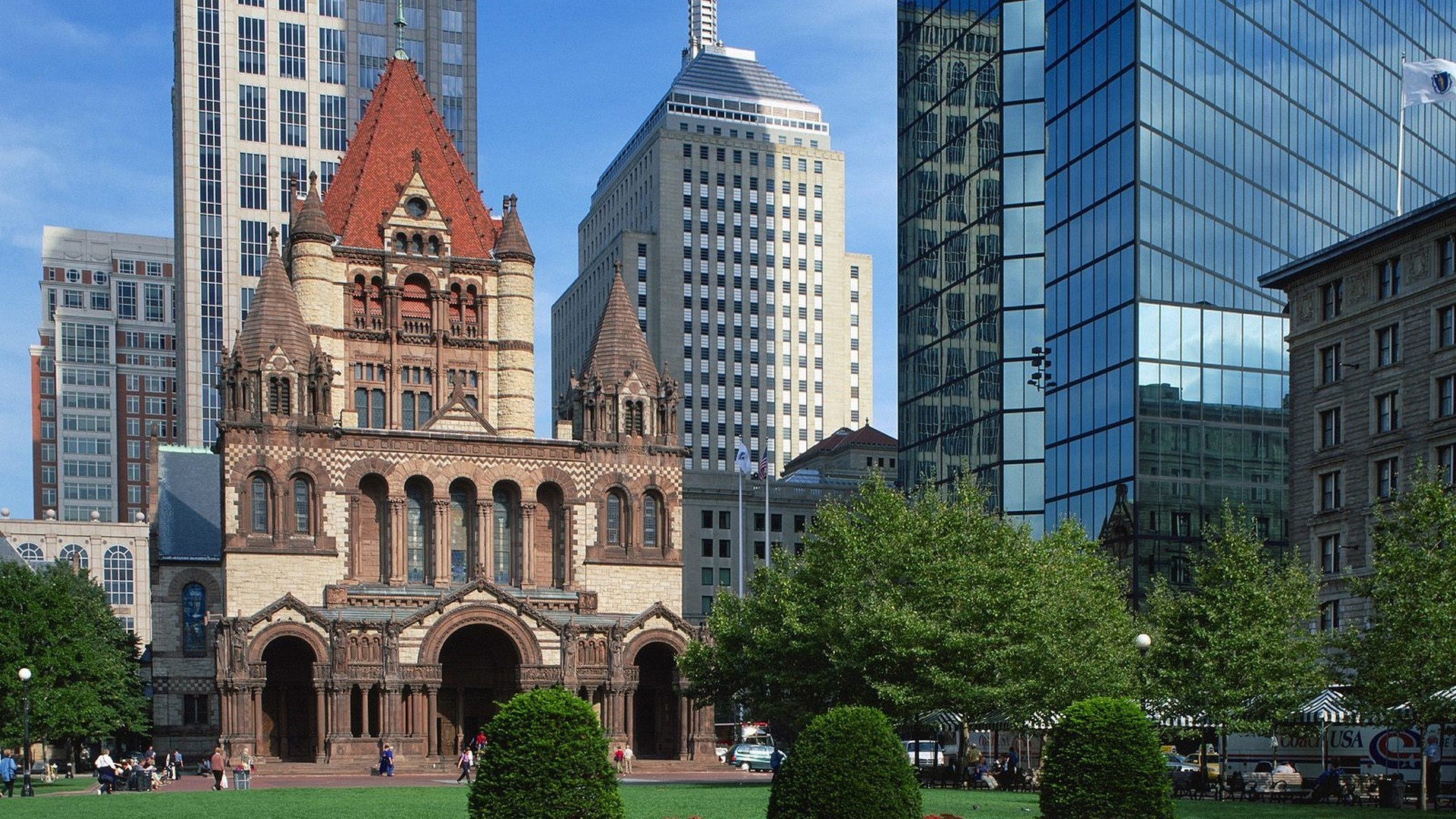 Massachusetts, Trinity churches, Boston, 1920x1080 Full HD Desktop