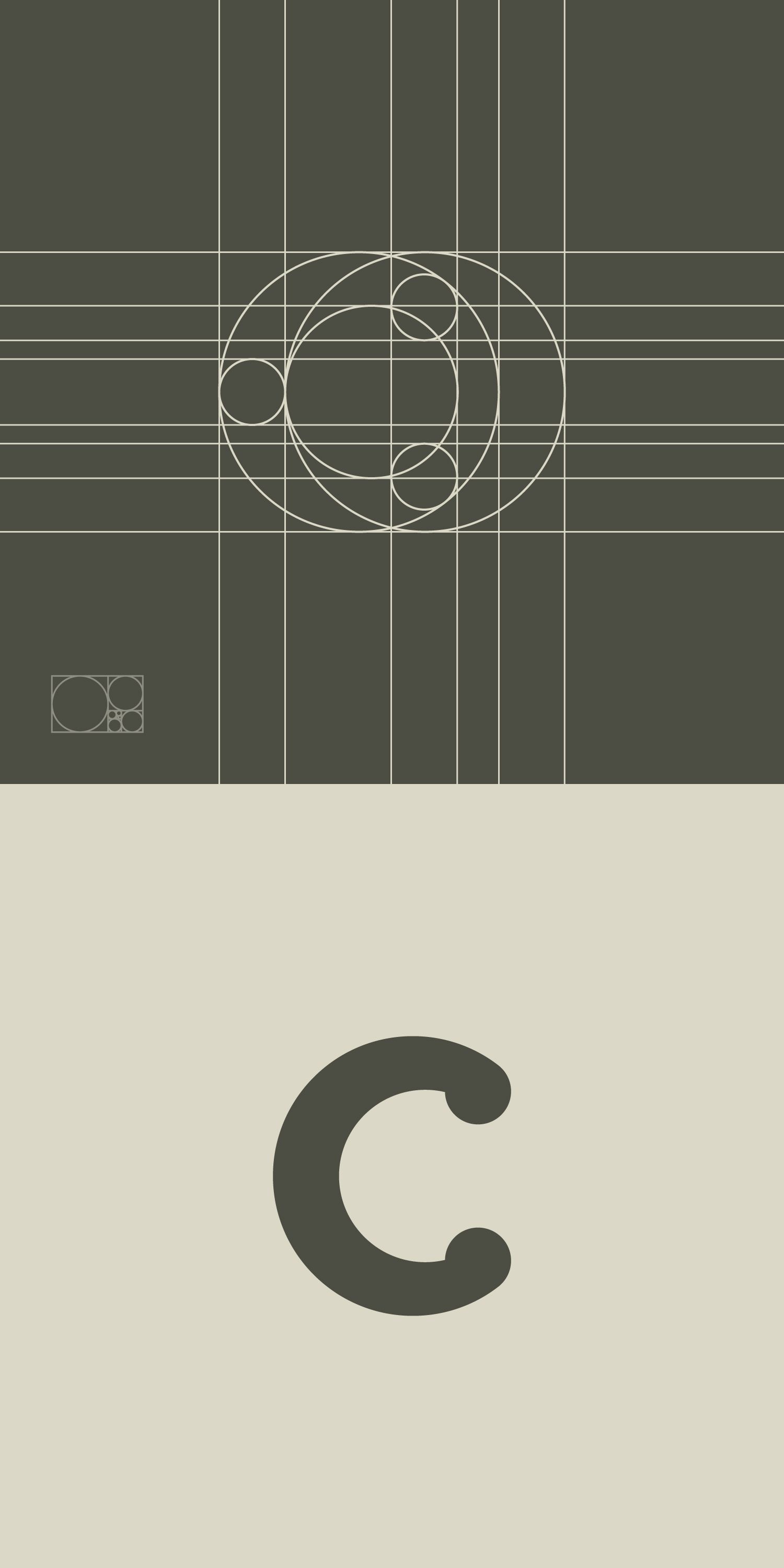 Letter C logo, Golden Ratio project, Graphic design, Logo design, 1500x3000 HD Phone