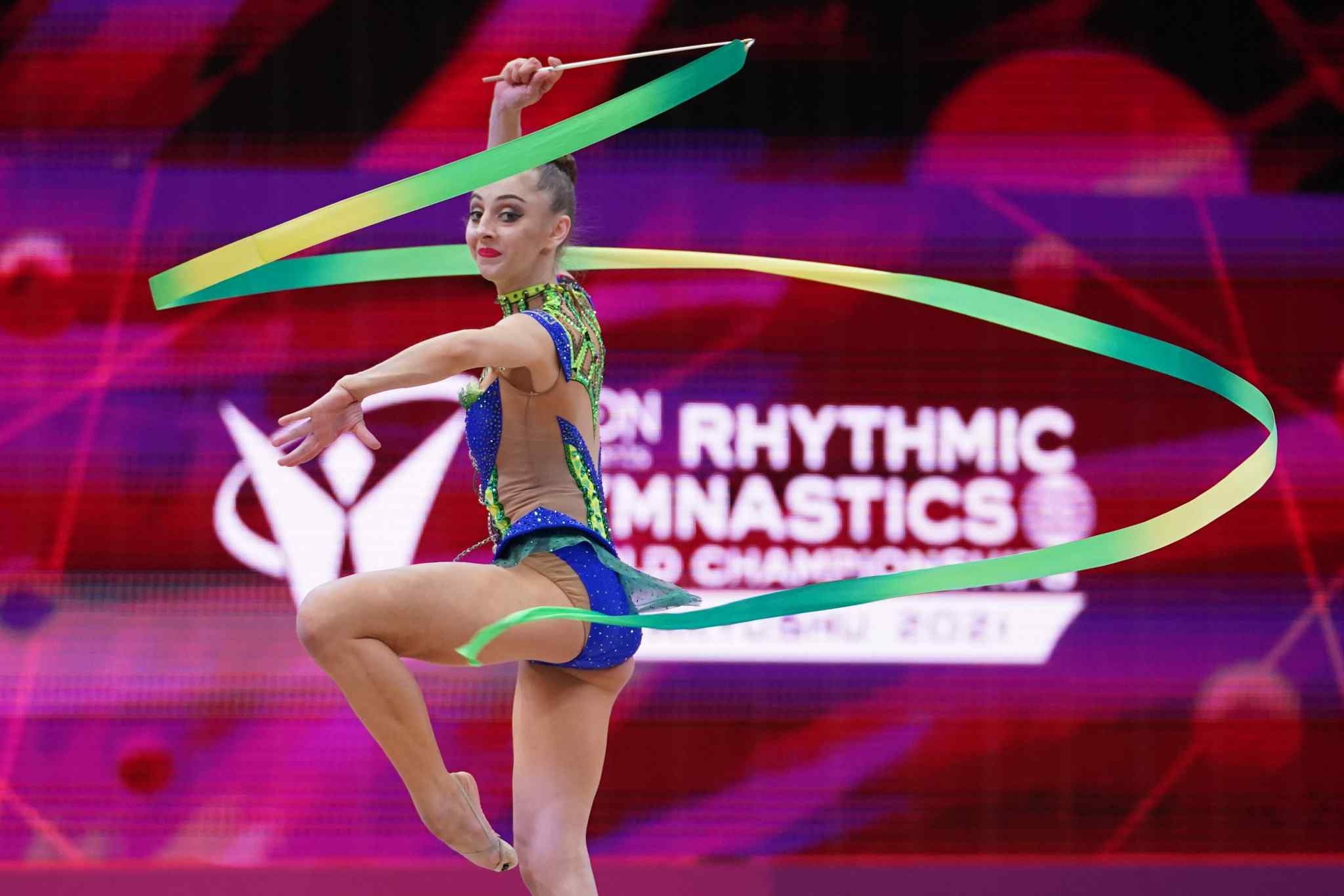 Tokyo Olympics rhythmic gymnastics, Bulgarian team's impressive performance, Home crowd support, World cup success, 2050x1370 HD Desktop