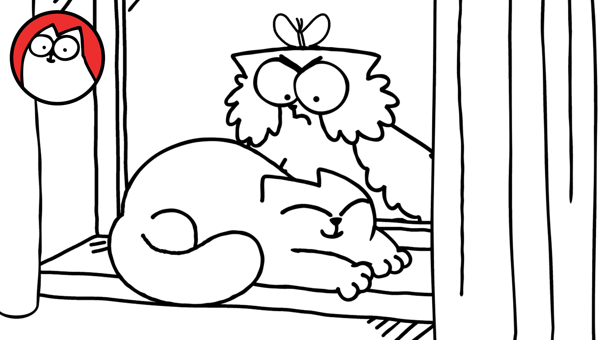 Simon's cat, Sunny spot, Simons cat video, Cat relaxation, 1920x1080 Full HD Desktop