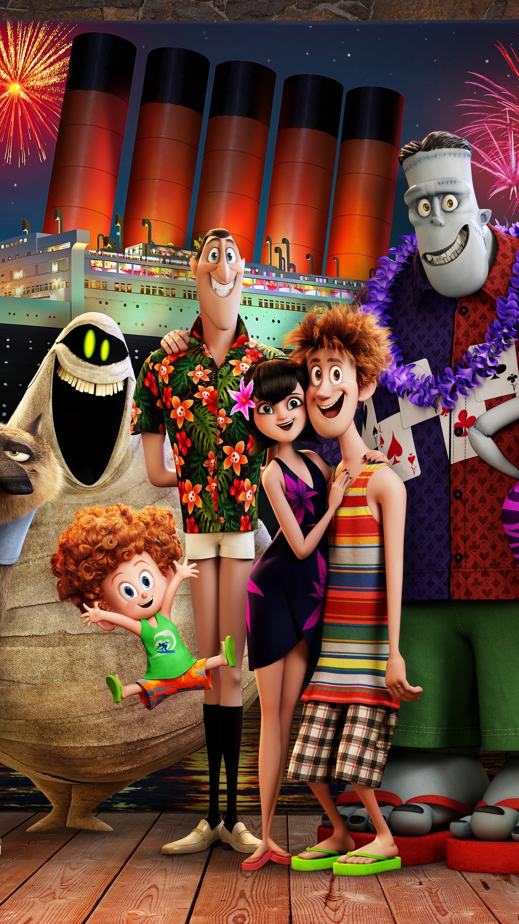 Hotel Transylvania 3, Sony Xperia, HD wallpapers, Fun and adventure, 2160x3840 4K Phone