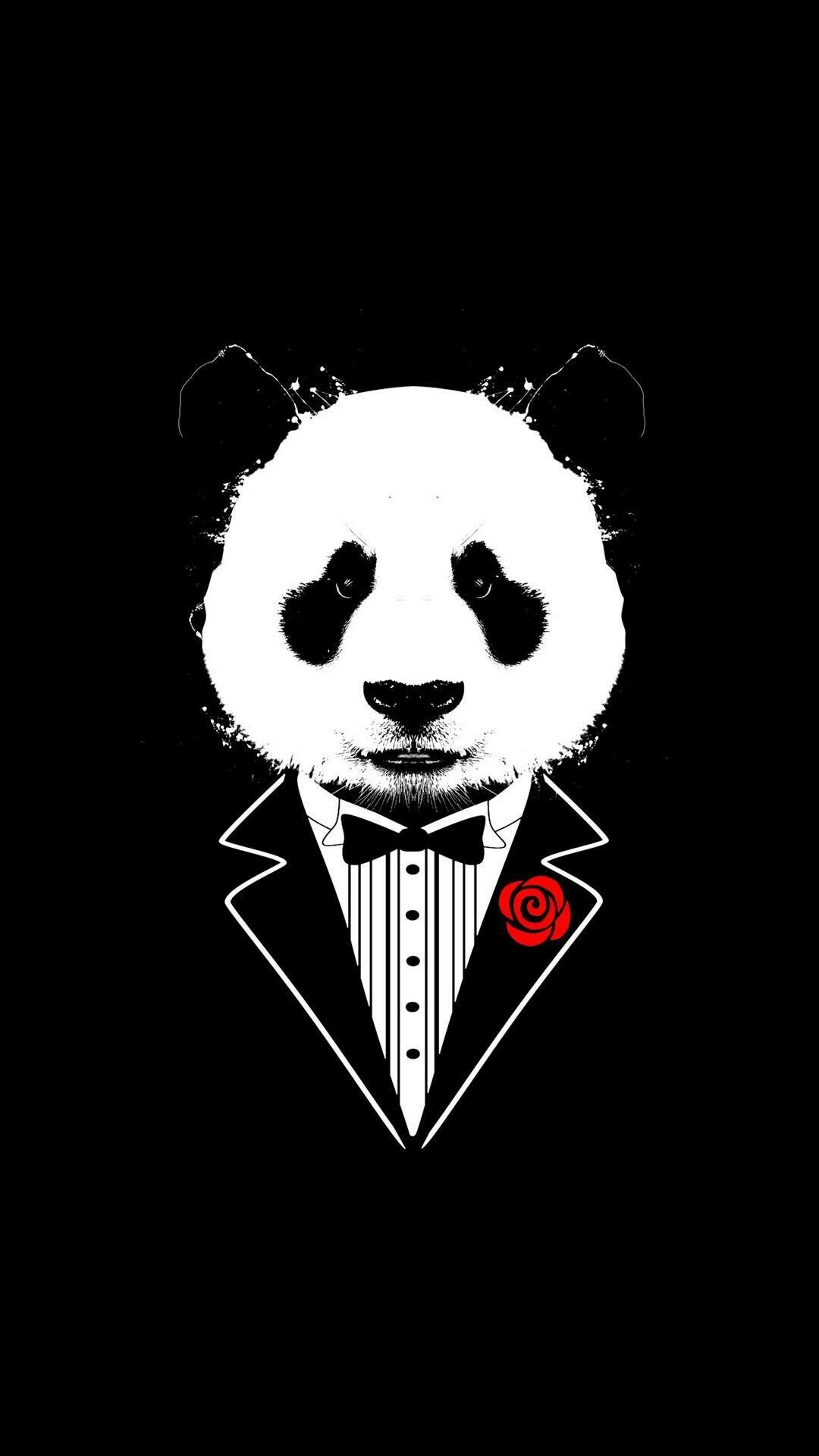 Gangster panda, Top background, Urban style, Graffiti art, 1080x1920 Full HD Phone