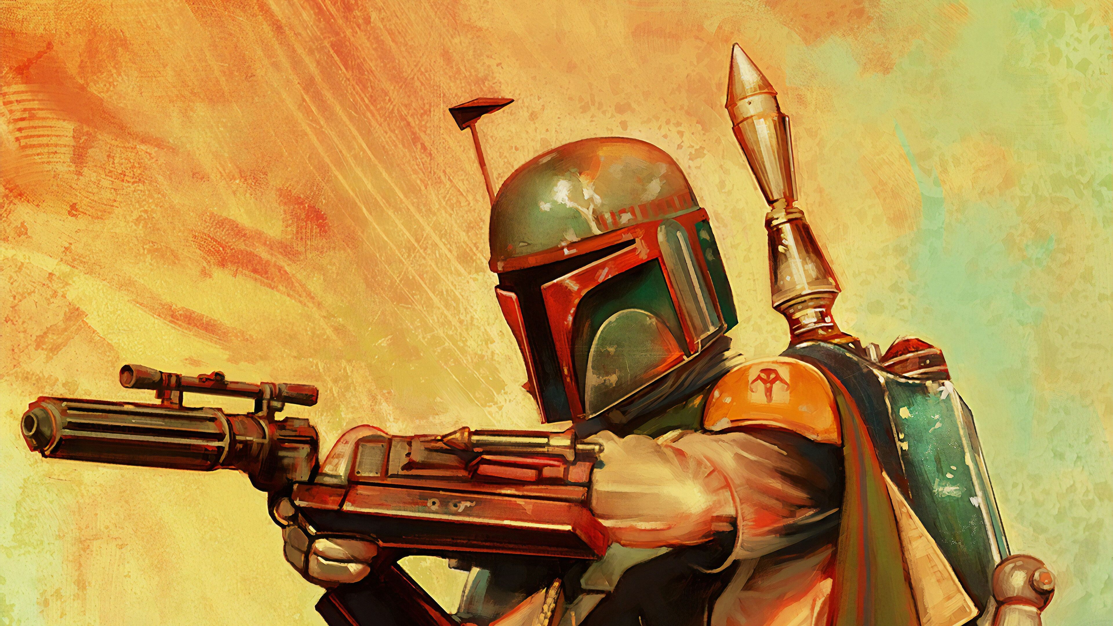 The Mandalorian, Star Wars universe, Epic battles, Mysterious bounty, 3840x2160 4K Desktop