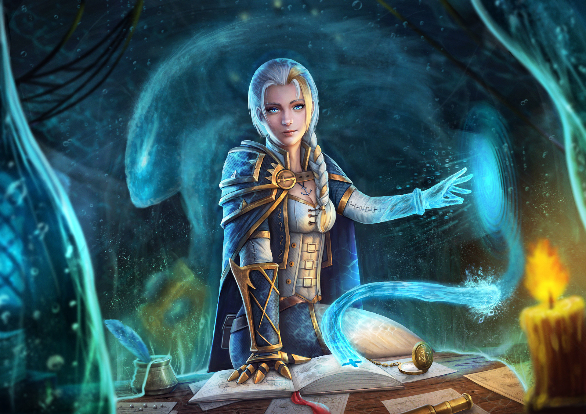 Jaina Proudmoore, Artistic masterpiece, Azeroth's beauty, Imaginary realm, 1920x1360 HD Desktop