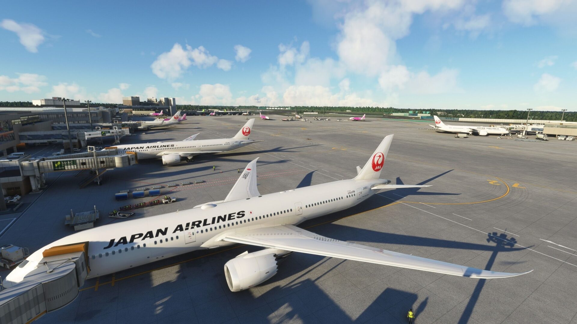 Japan Airlines, Microsoft Flight Simulator, Nuremberg Airport, Coffs Harbour, 1920x1080 Full HD Desktop