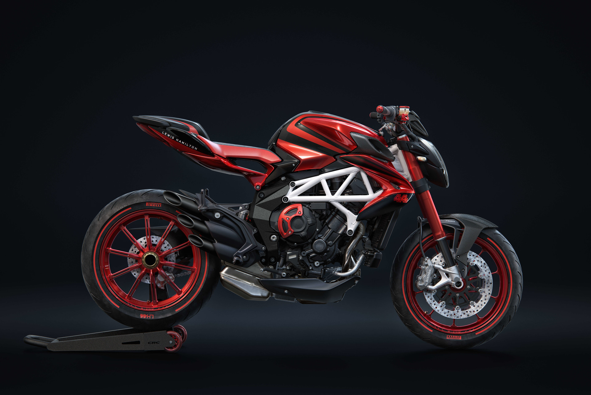 MV Agusta Brutale Rosso, Personal artwork, Digital illustration, LH44 edition, 1920x1290 HD Desktop