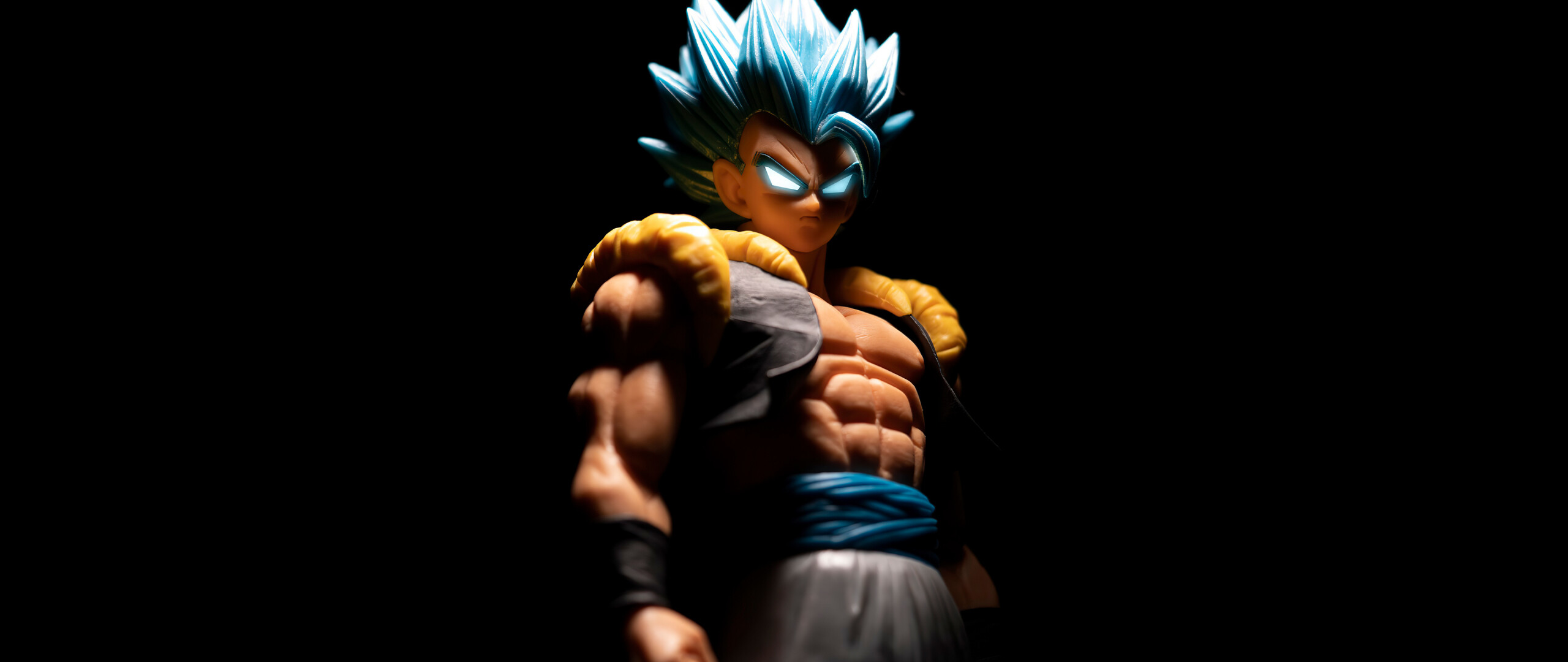 Anime character, Blue-haired Gogeta, Dual wide wallpaper, HD image, 2560x1080 Dual Screen Desktop