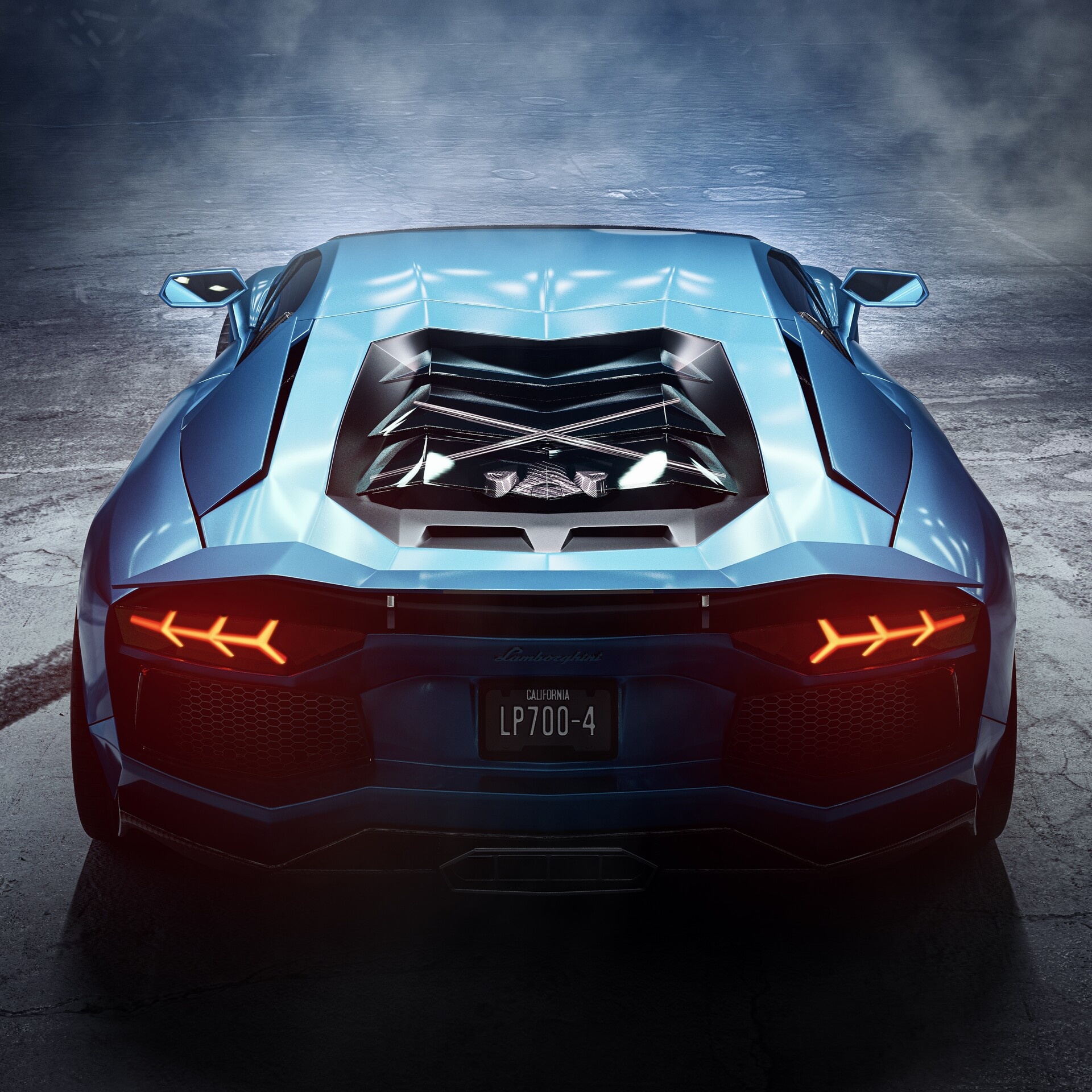 Artstation, Aventador LP700-4, Digital artwork, Hyper-realistic rendering, 1920x1920 HD Phone