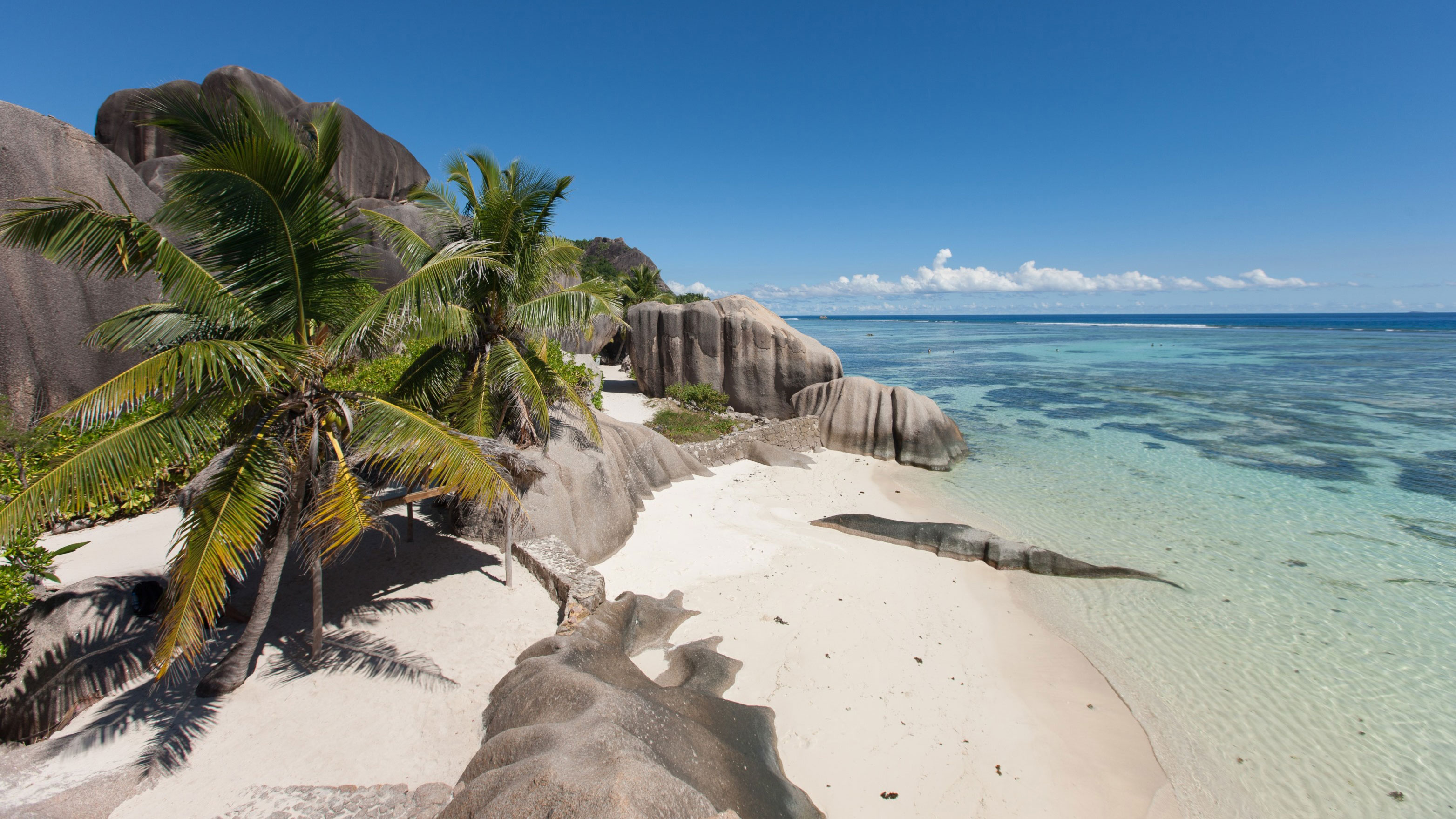 Seychelles beaches, Paradise on earth, Crystal-clear waters, White sandy shores, 3130x1760 HD Desktop