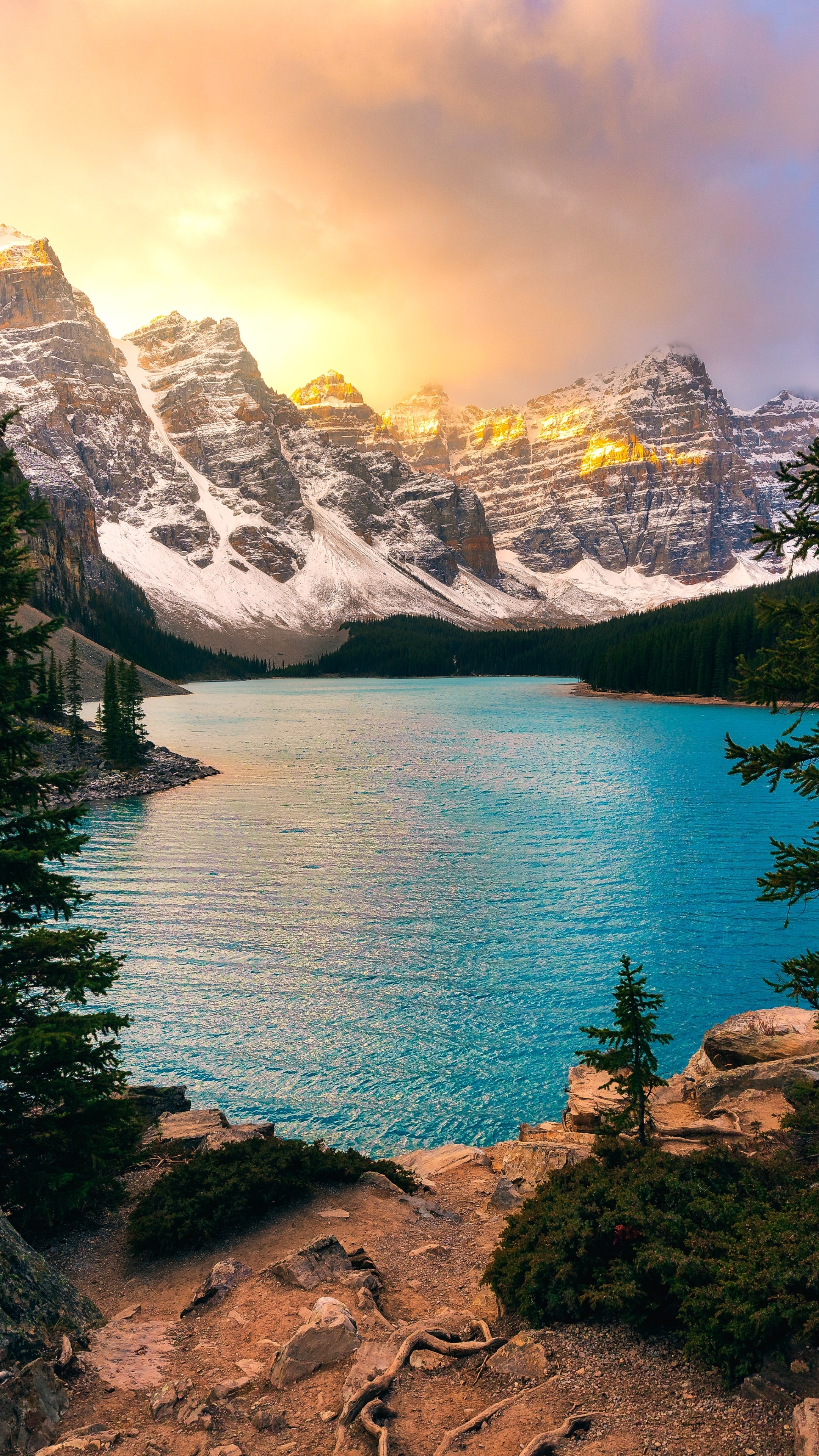 Earth, Moraine Lake, Banff National Park, 2160x3840 4K Phone