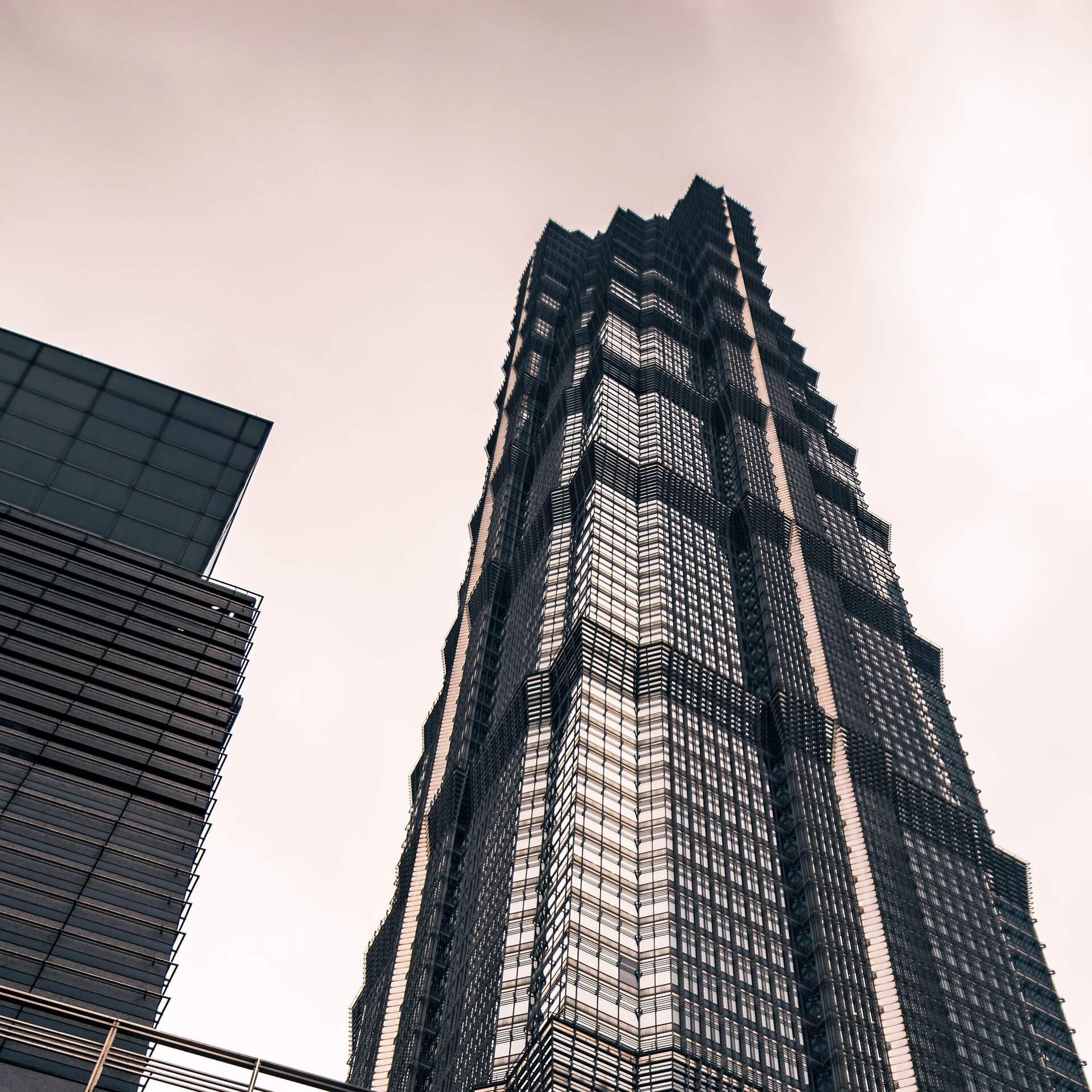 Jin Mao skyscraper, SWFC building, Shanghai China, Travels, 1920x1920 HD Phone