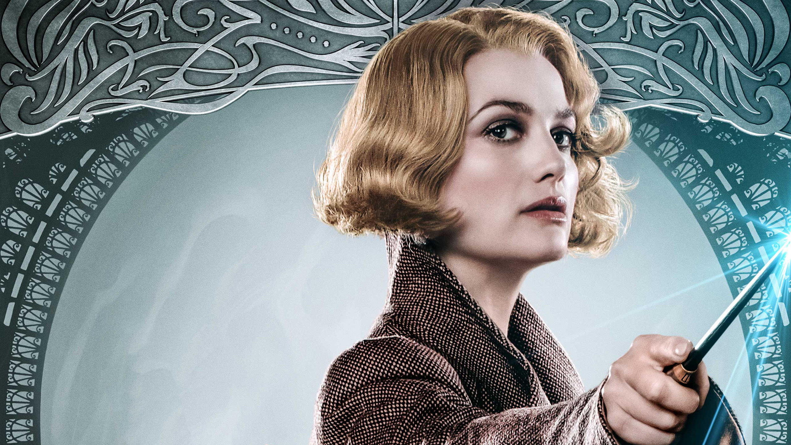 Alison Sudol, Queenie Goldstein, Crimes of Grindelwald, Poster, 2560x1440 HD Desktop