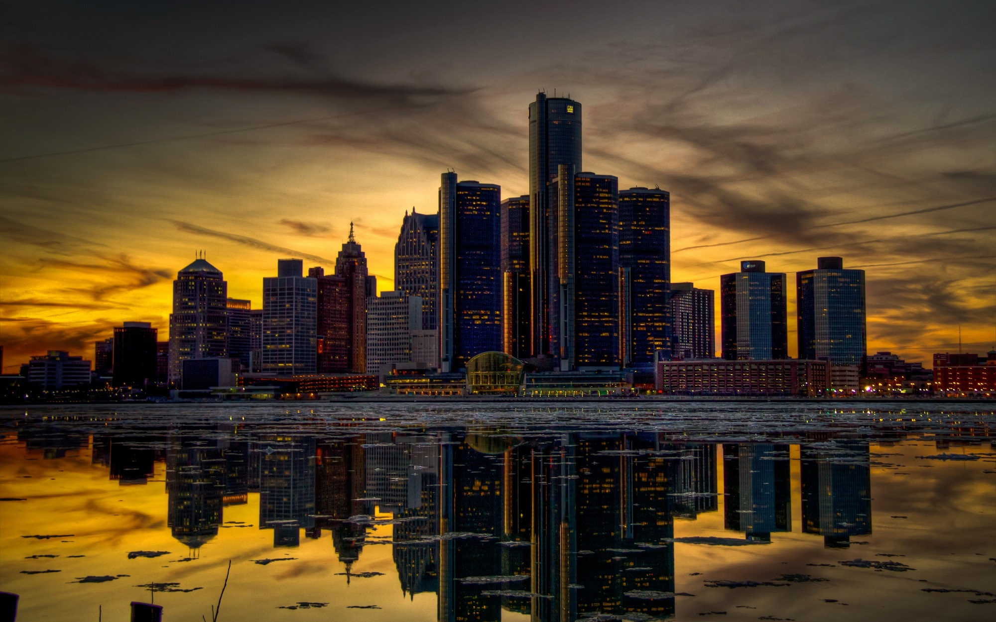 Detroit Skyline, Travels, Immigration law, Legal conference, 2000x1250 HD Desktop