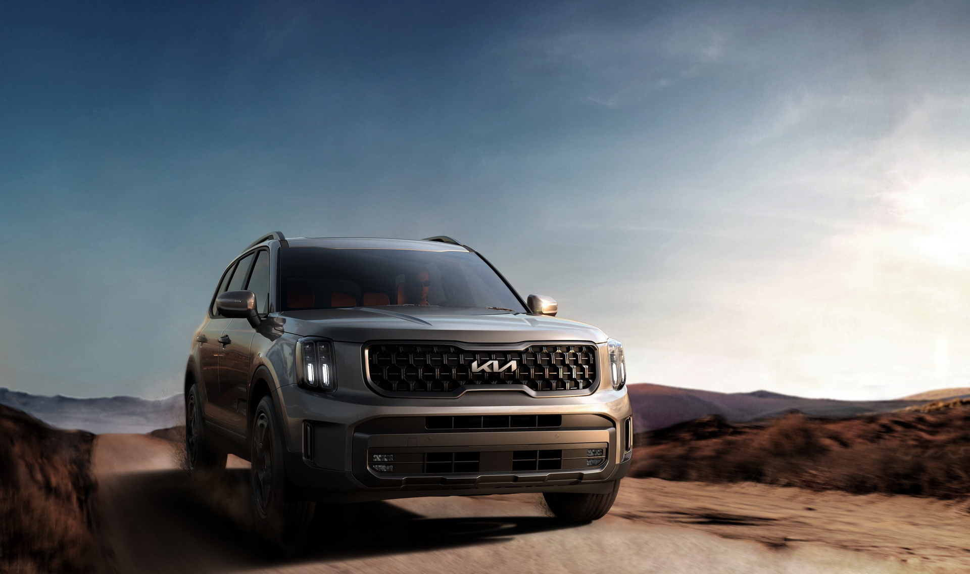 Kia Telluride, SUV elegance, X line edition, Front profile, 1920x1140 HD Desktop