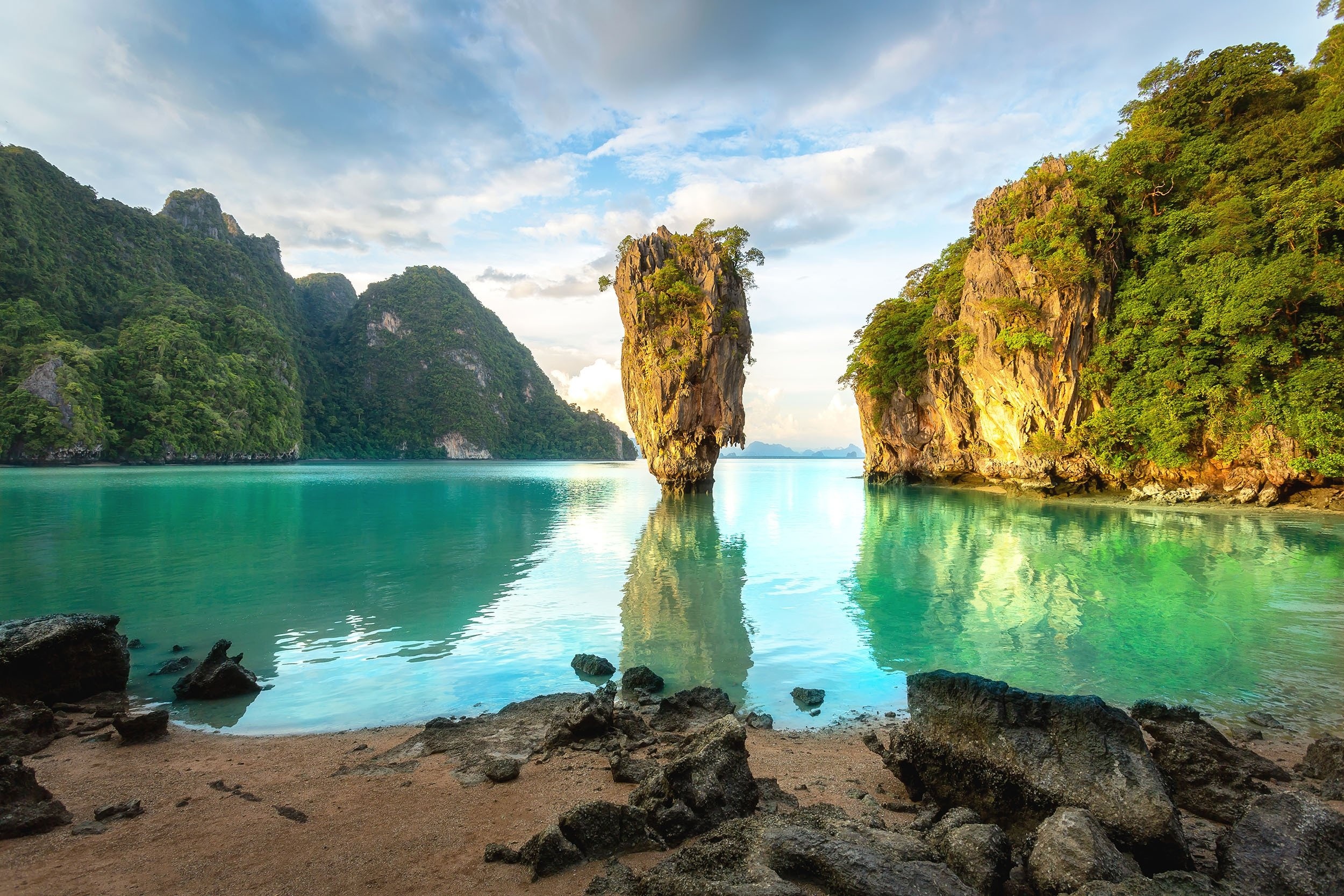 Khao Phing Kan, Sunny weather, Elephant encounters, Must-visit destination, 2500x1670 HD Desktop