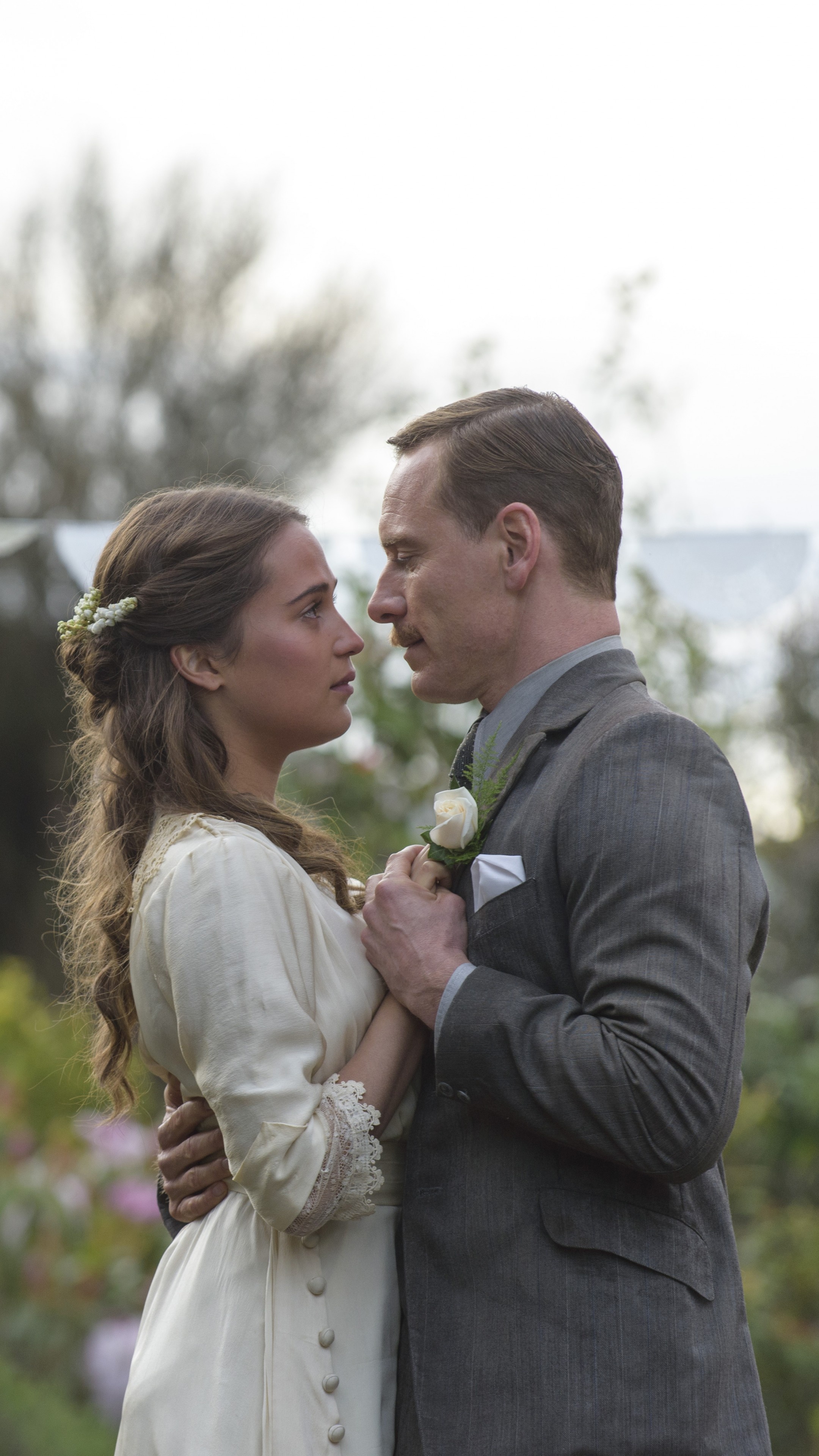 Michael Fassbender, Alicia Vikander, The Light Between Oceans, Movies, 2160x3840 4K Phone