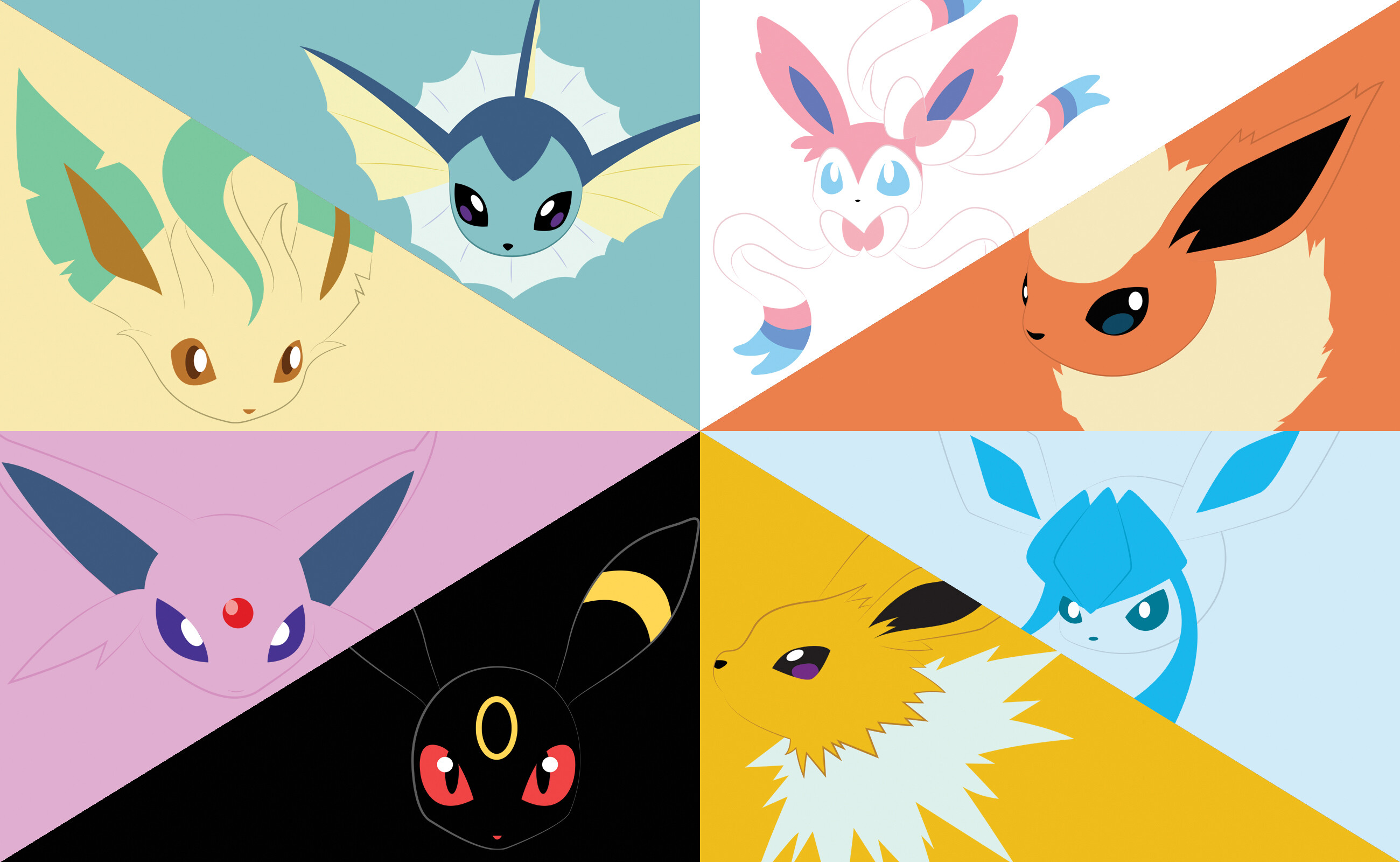 Human Eevee evolutions, Popularity of wallpapers, Unique backgrounds, Artistic interpretation, 2600x1600 HD Desktop