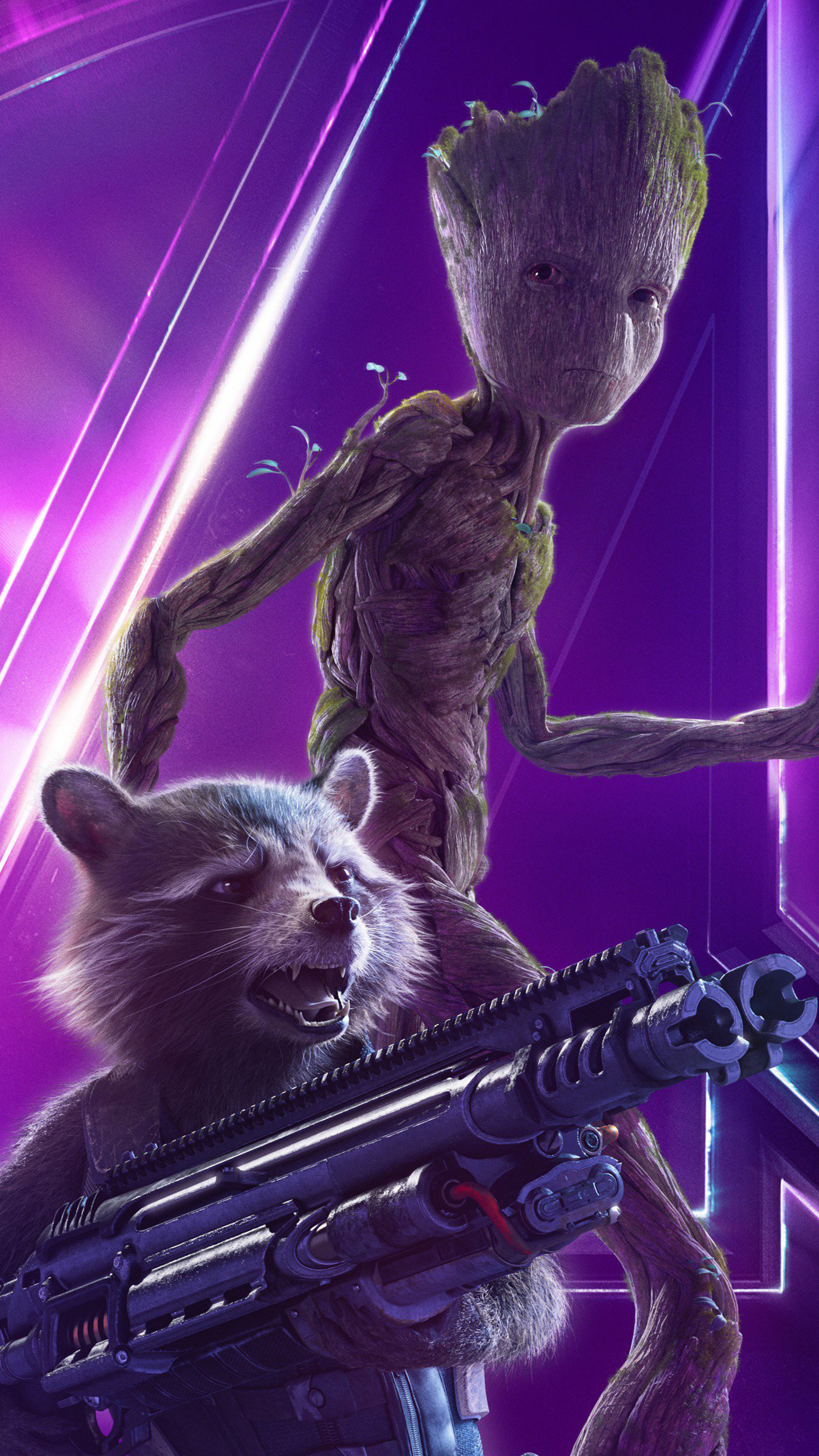 Avengers: Infinity War, Rocket Raccoon Wallpaper, 2160x3840 4K Phone