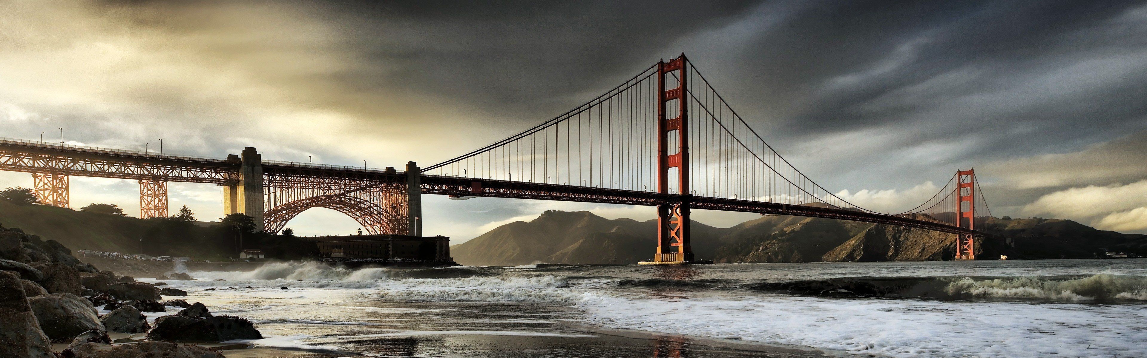 San Francisco, Dual monitor, Wallpapers, Backgrounds, 3840x1200 Dual Screen Desktop