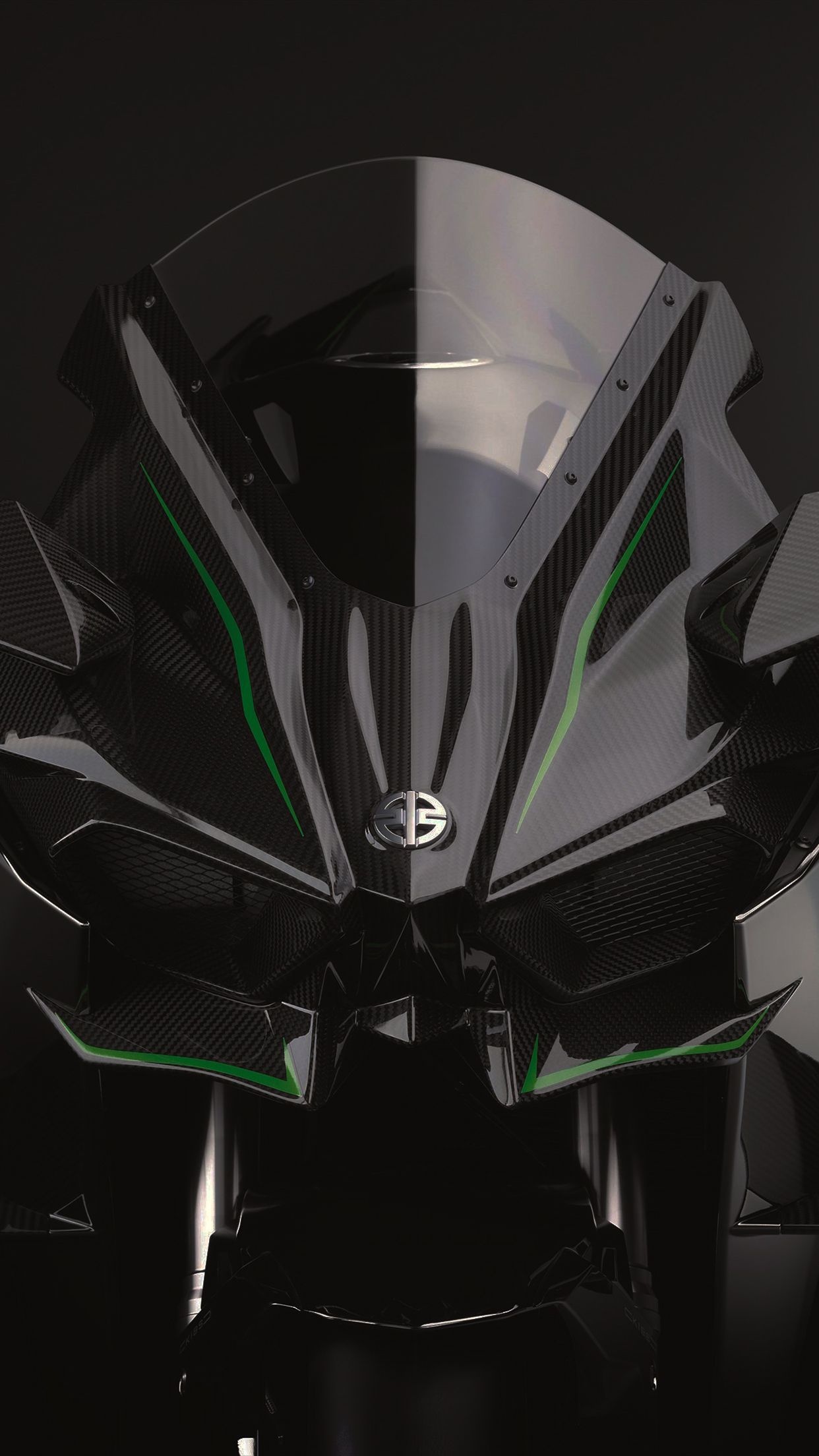 Kawasaki H2R, Super bikes, Ninja series, High-performance, 1250x2210 HD Phone