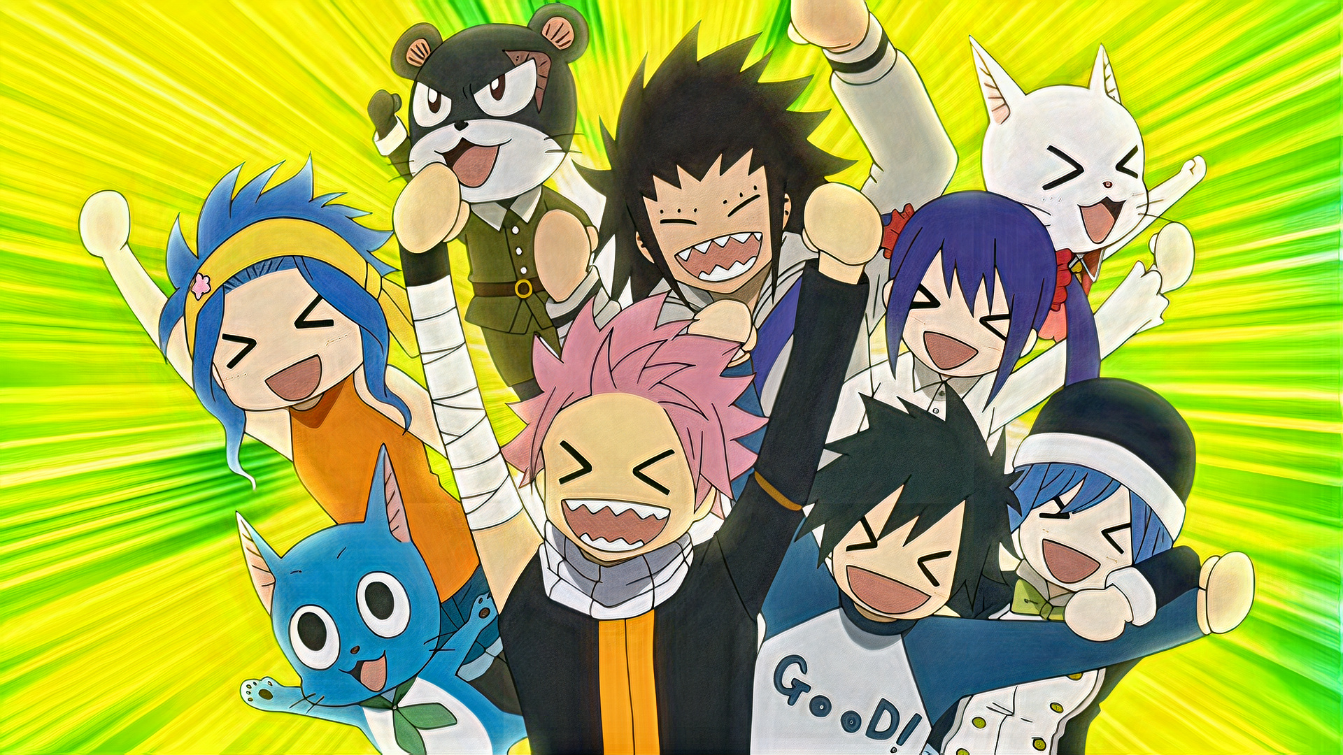 Chibi, Fairy Tail, Aesthetic wallpapers, Visual delight, 1920x1080 Full HD Desktop