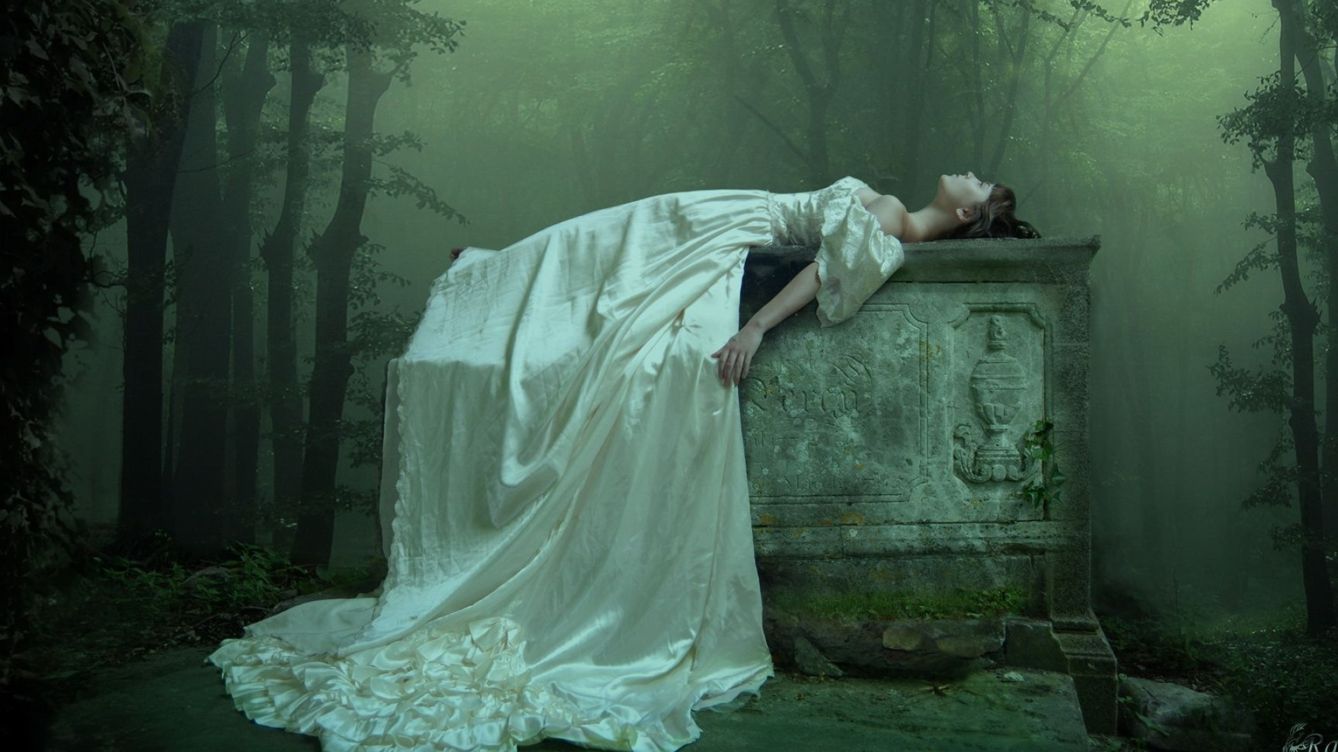 Sleeping beauty, Gothic Art Wallpaper, 1920x1080 Full HD Desktop