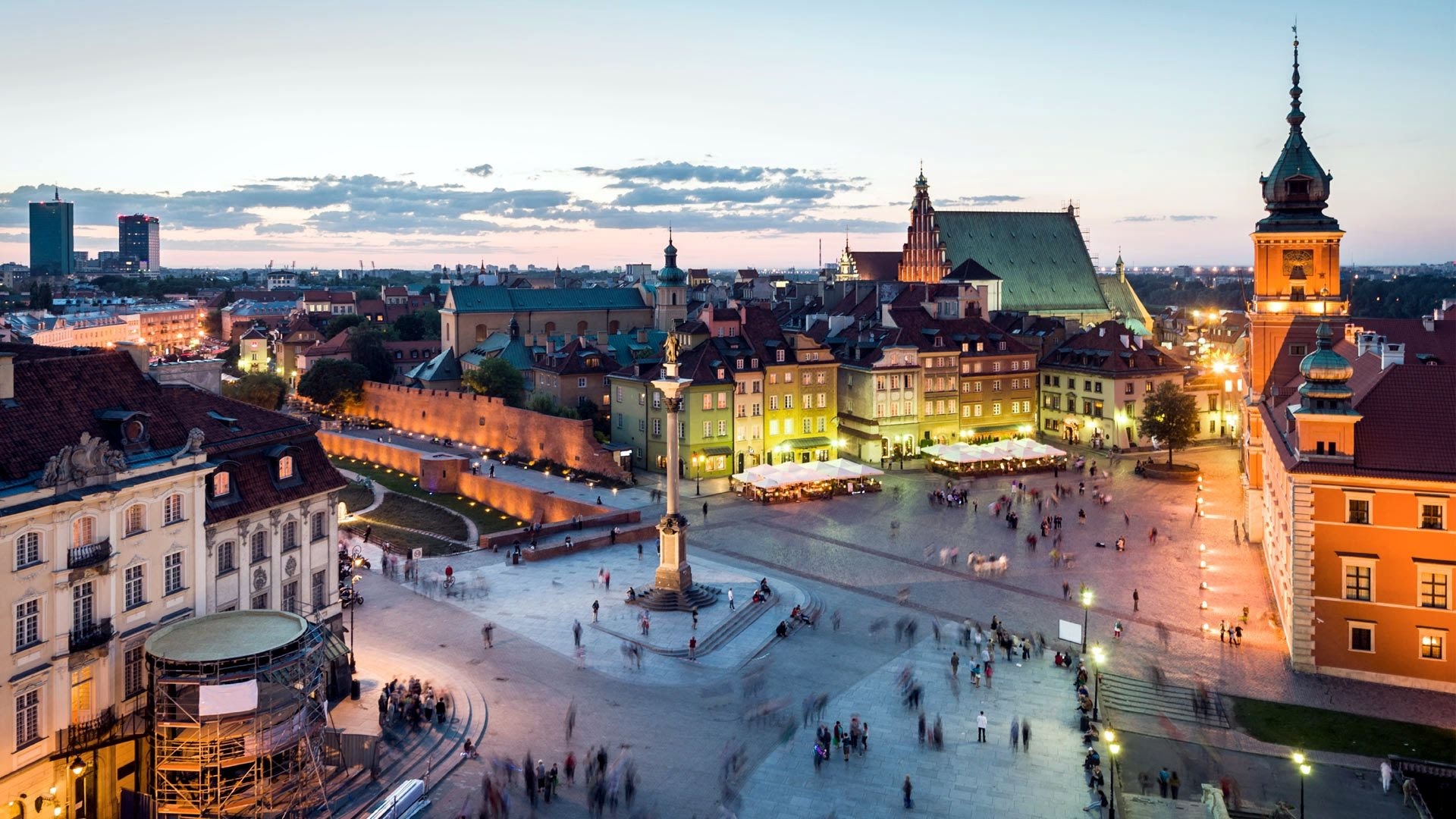 Warsaw, Austrian Airlines town office, Traveling to Poland, Convenient airport access, 1920x1080 Full HD Desktop