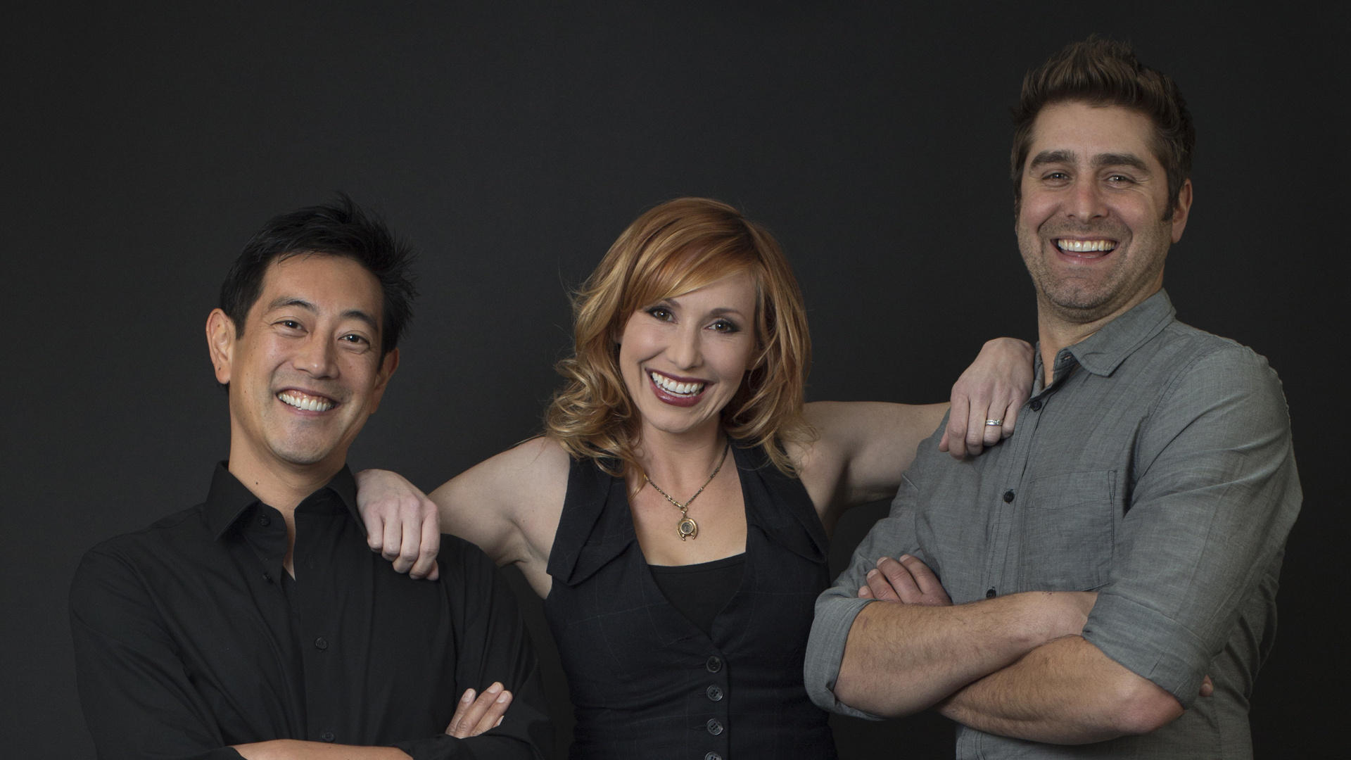 MythBusters, Kari Byron, Tory Belleci, Grant Imahara, TV show departure, 1920x1080 Full HD Desktop