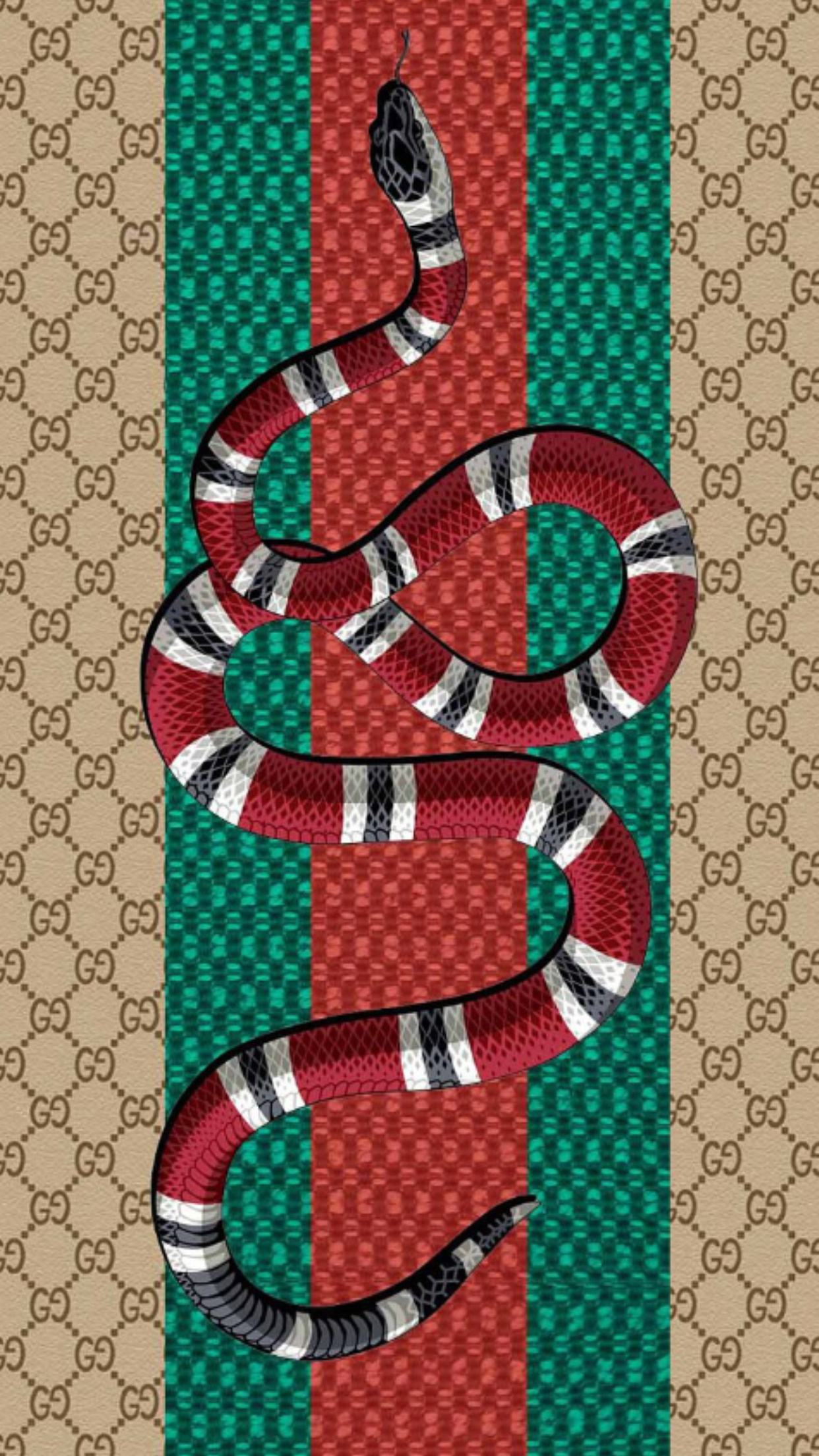 Kingsnake, Gucci Wallpaper, 1250x2210 HD Phone