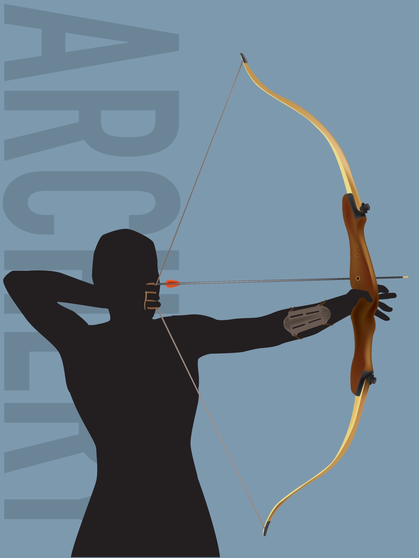 Archery sport, Illustration graphic, Vector art, Athletic activity, 1440x1920 HD Phone