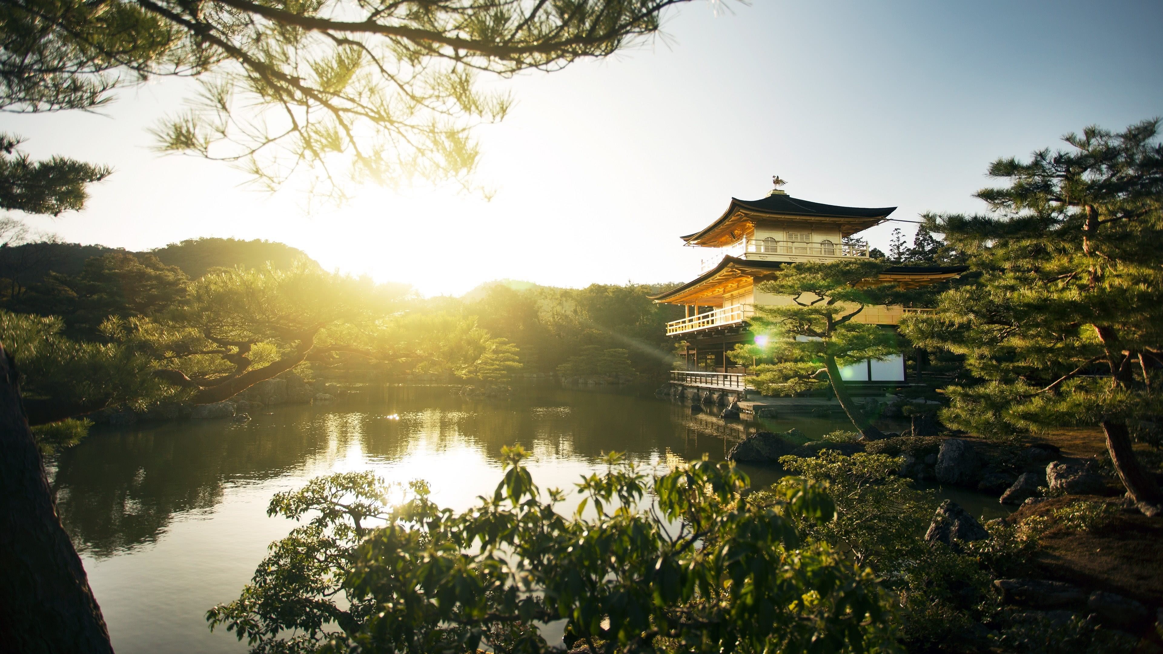 Temple of the Golden Pavilion, Kyoto Wallpaper, 3840x2160 4K Desktop