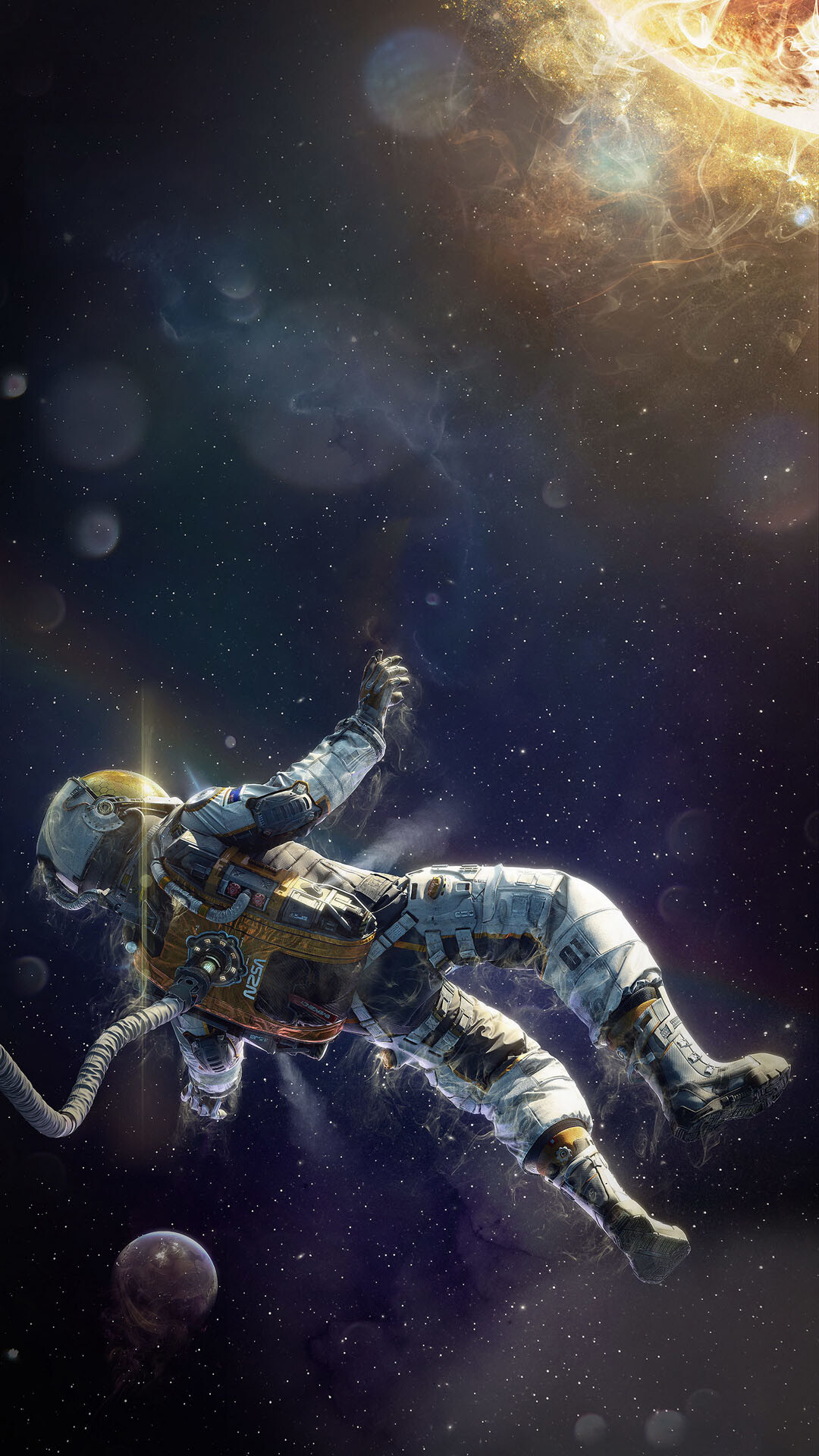 Astronaut for iPhone, Free download, 3wallpapers, HD wallpaper, 1080x1920 Full HD Phone