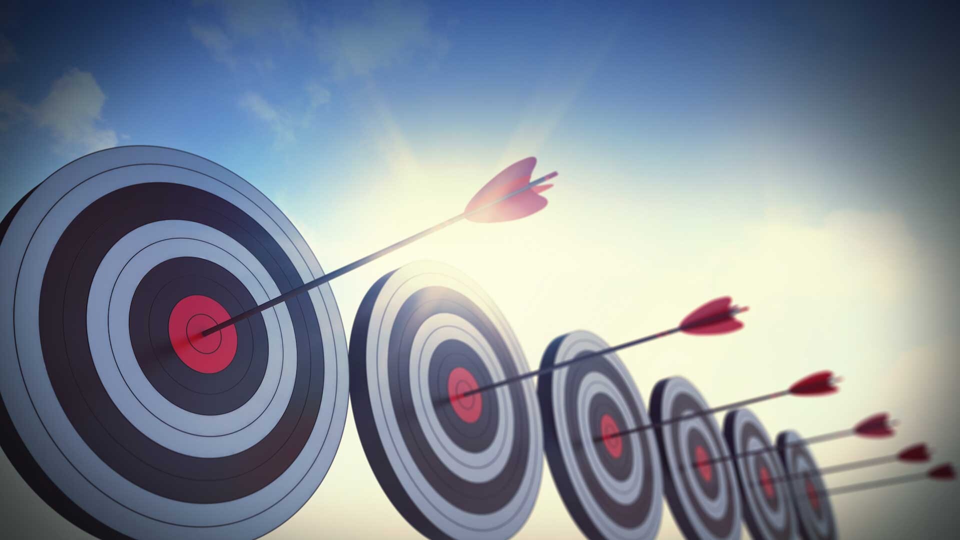 Target symbol, Bullseye visualization, Precision focus, Goal setting, 1920x1080 Full HD Desktop