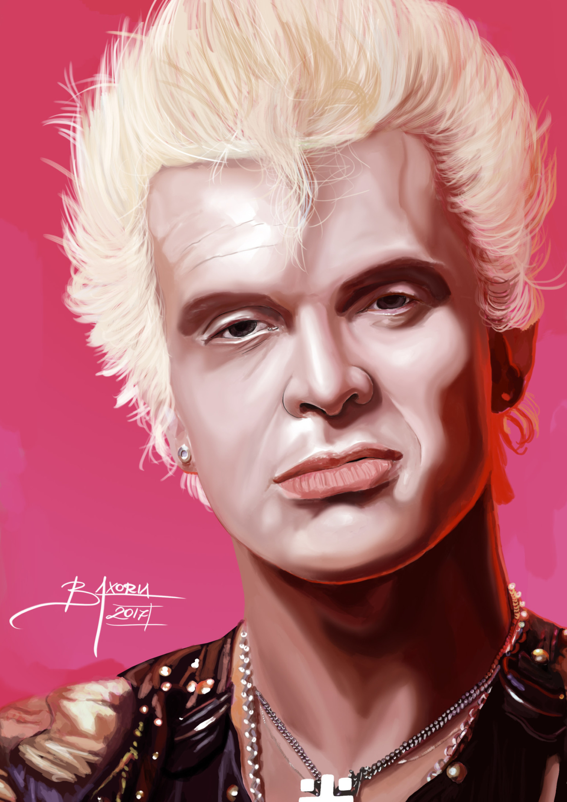 Billy Idol, ArtStation artwork, Captivating visuals, 1920x2720 HD Phone