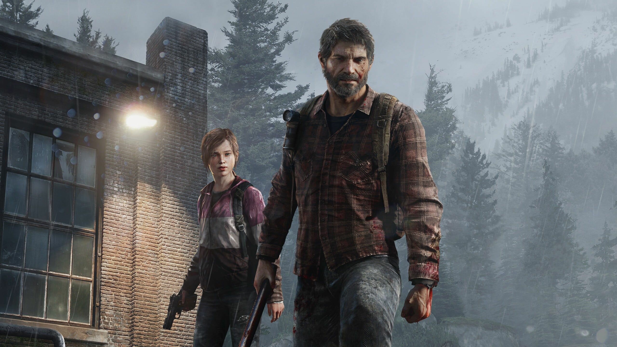 The Last of Us Game cover artwork, Video games architecture, 2560x1440 HD Desktop