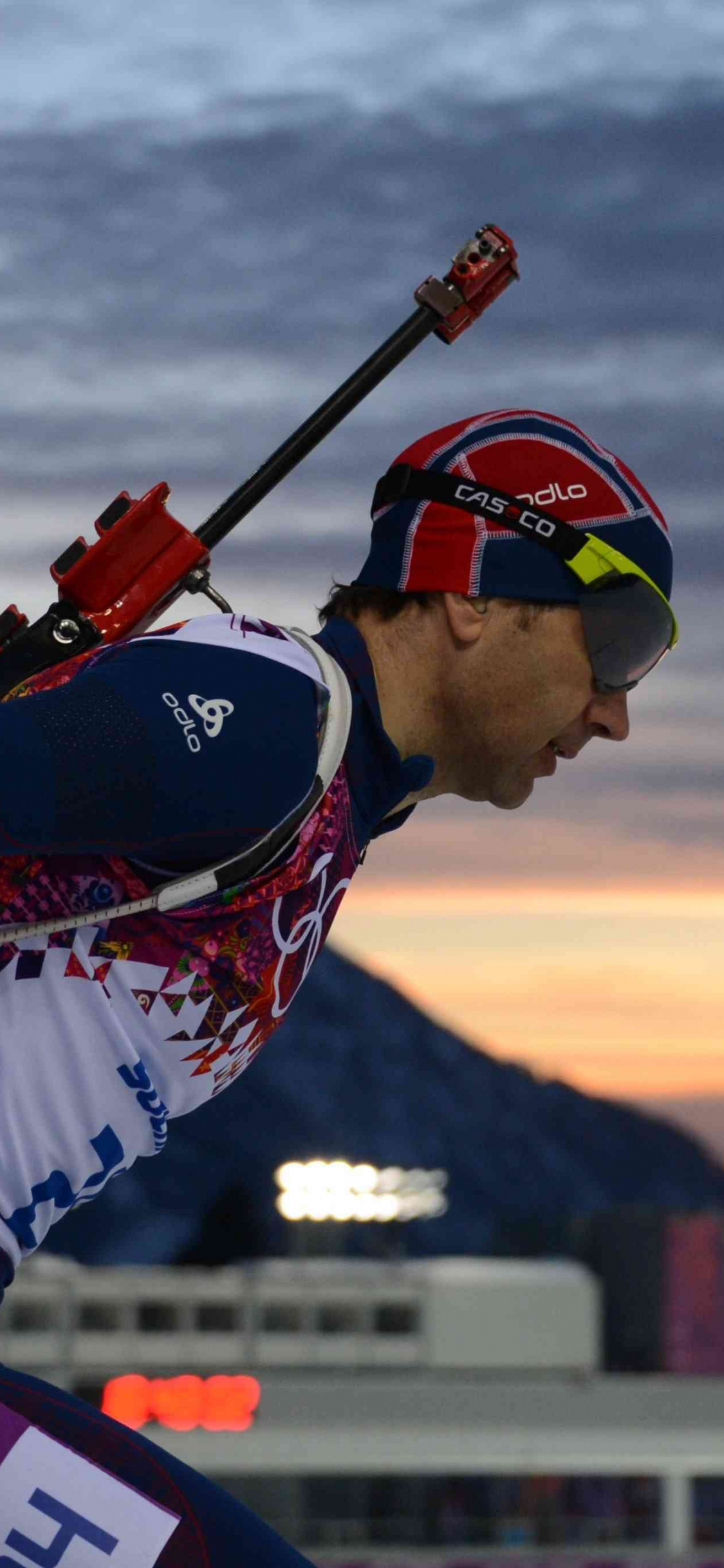 Emil Hegle Svendsen, Norwegian biathlon, Gold medal winner, 1130x2440 HD Phone