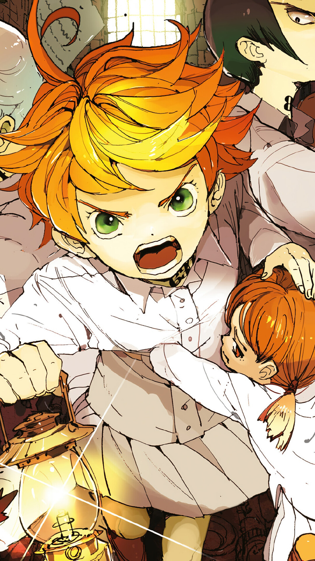 The Promised Neverland wallpaper, Norman, Emma, Ray, Emotional journey, 1080x1920 Full HD Phone