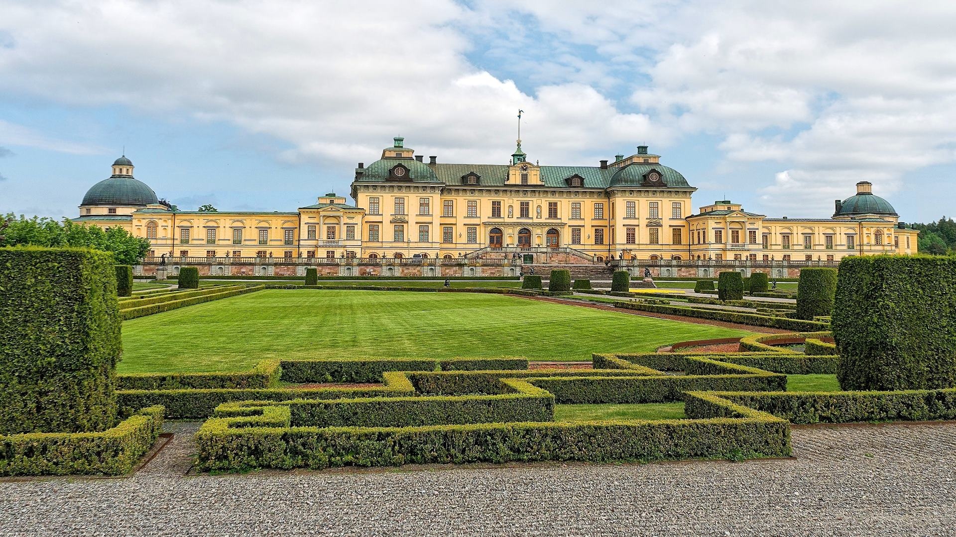 Drottningholm Palace, Stockholm, King's palace, Background wallpapers, 1920x1080 Full HD Desktop