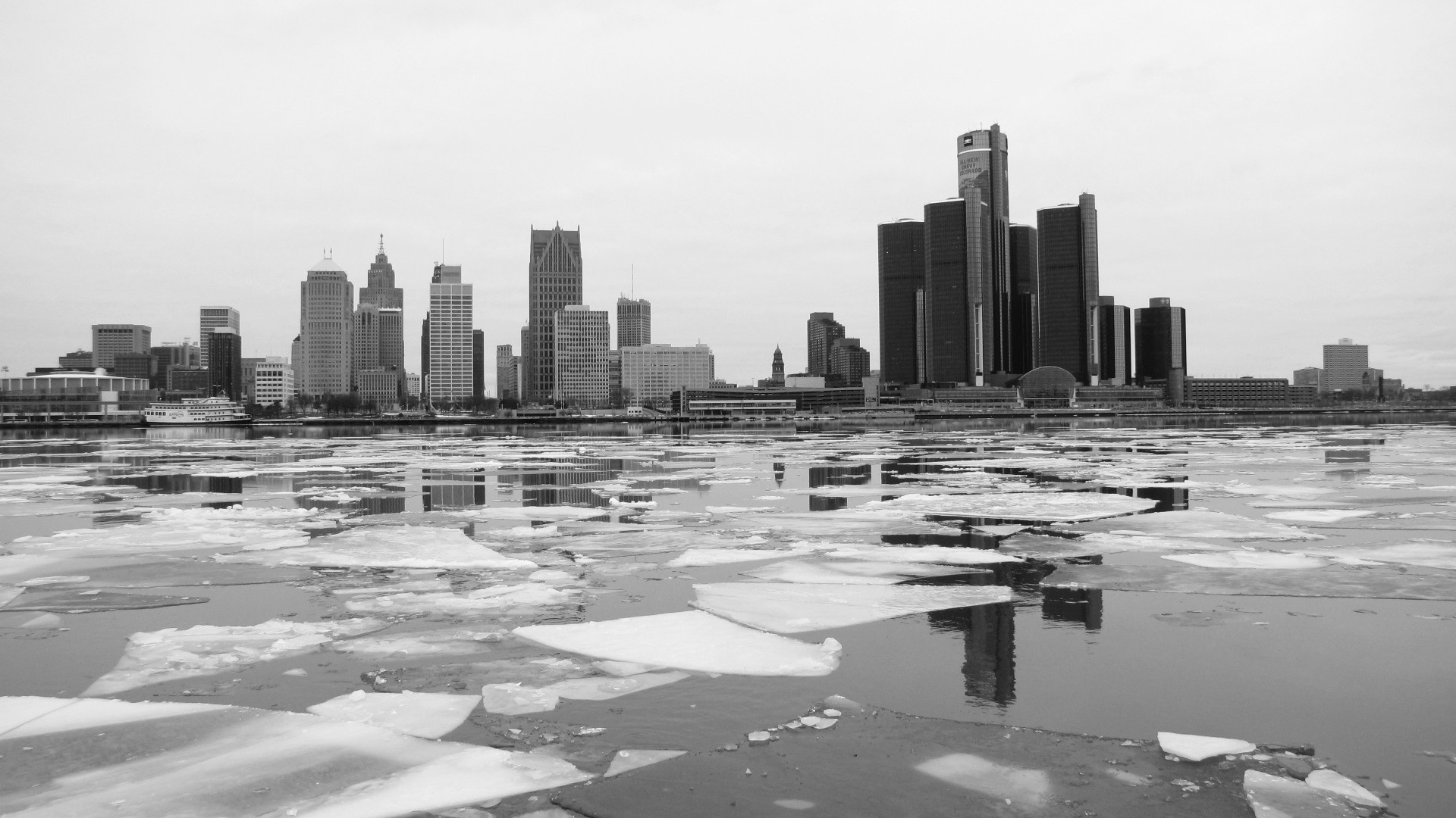 Detroit, Skyline wallpapers, City of Detroit, 1920x1080 Full HD Desktop