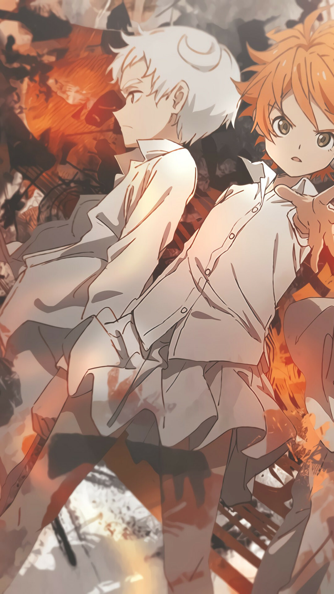 Promised Neverland HD desktop wallpaper, Visual masterpiece, Impressive design, 1080x1920 Full HD Phone