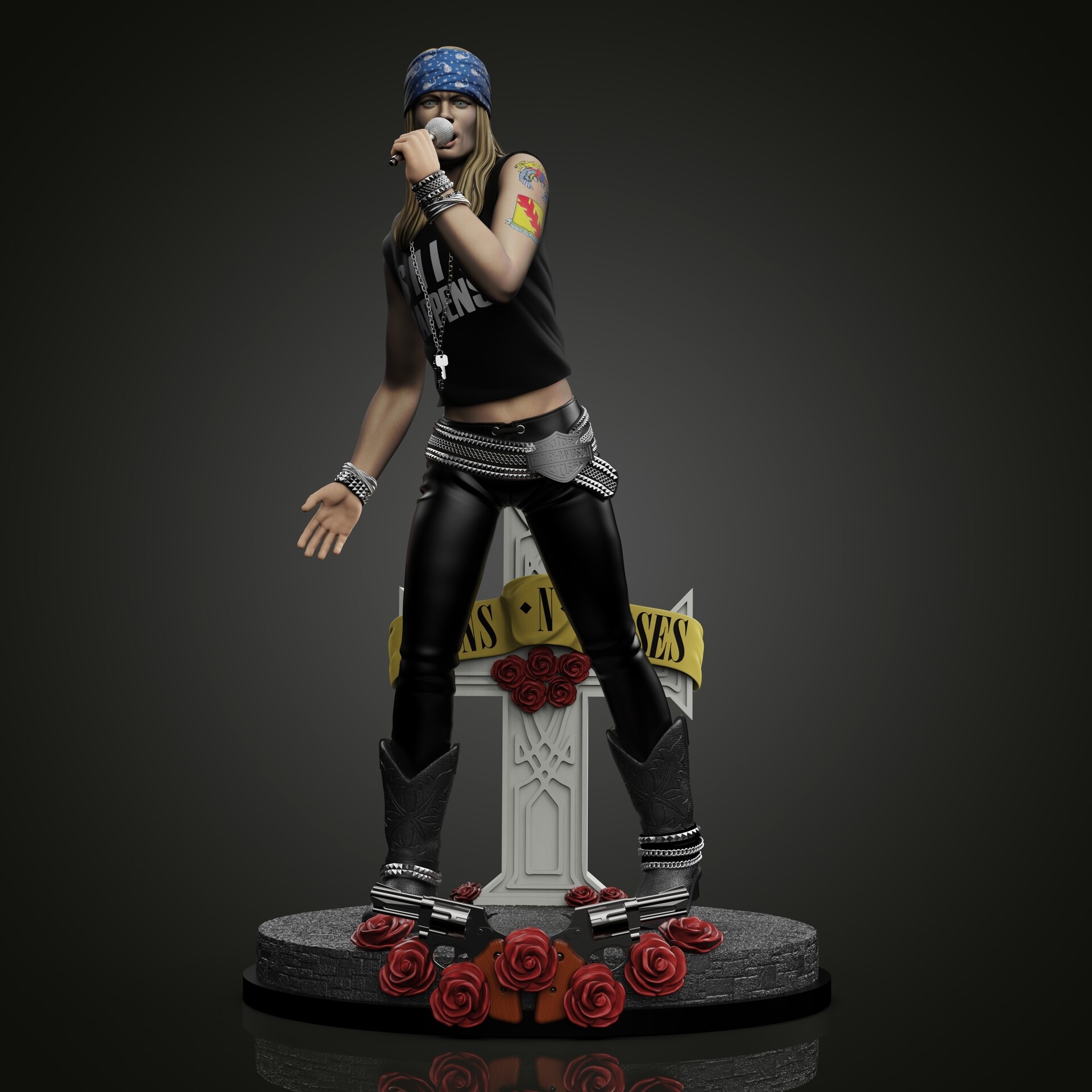 Axl Rose Art, FanartTV Artwork, Axl Rose Rockstar, 1920x1920 HD Phone