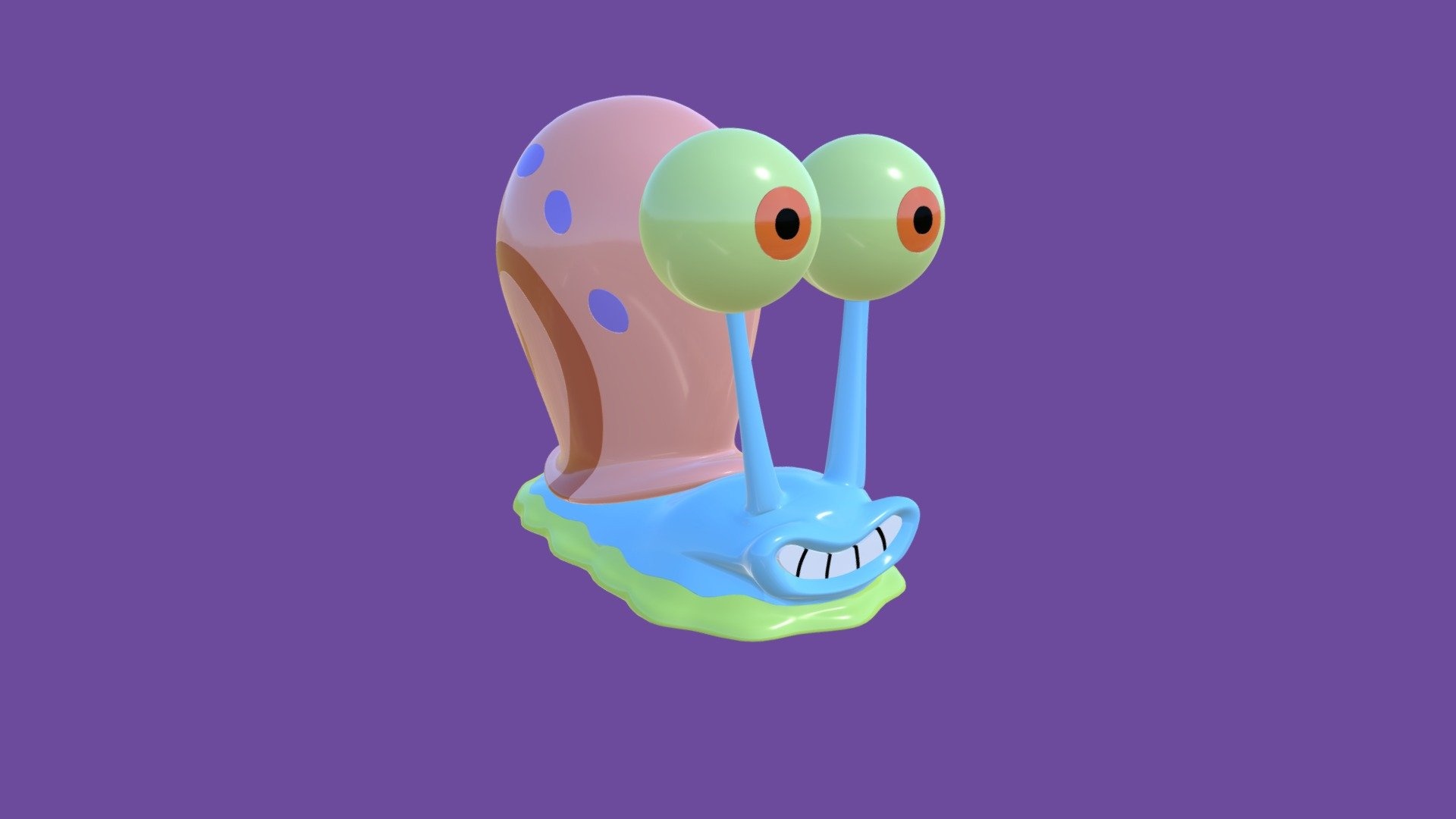 Gary the Snail, 3D model, Royalty-free, Welbot, 1920x1080 Full HD Desktop