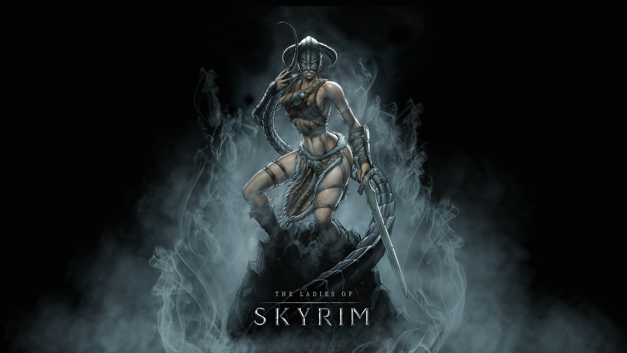 The Elder Scrolls gaming, Skyrim girl warrior wallpaper, 2560x1440 HD Desktop