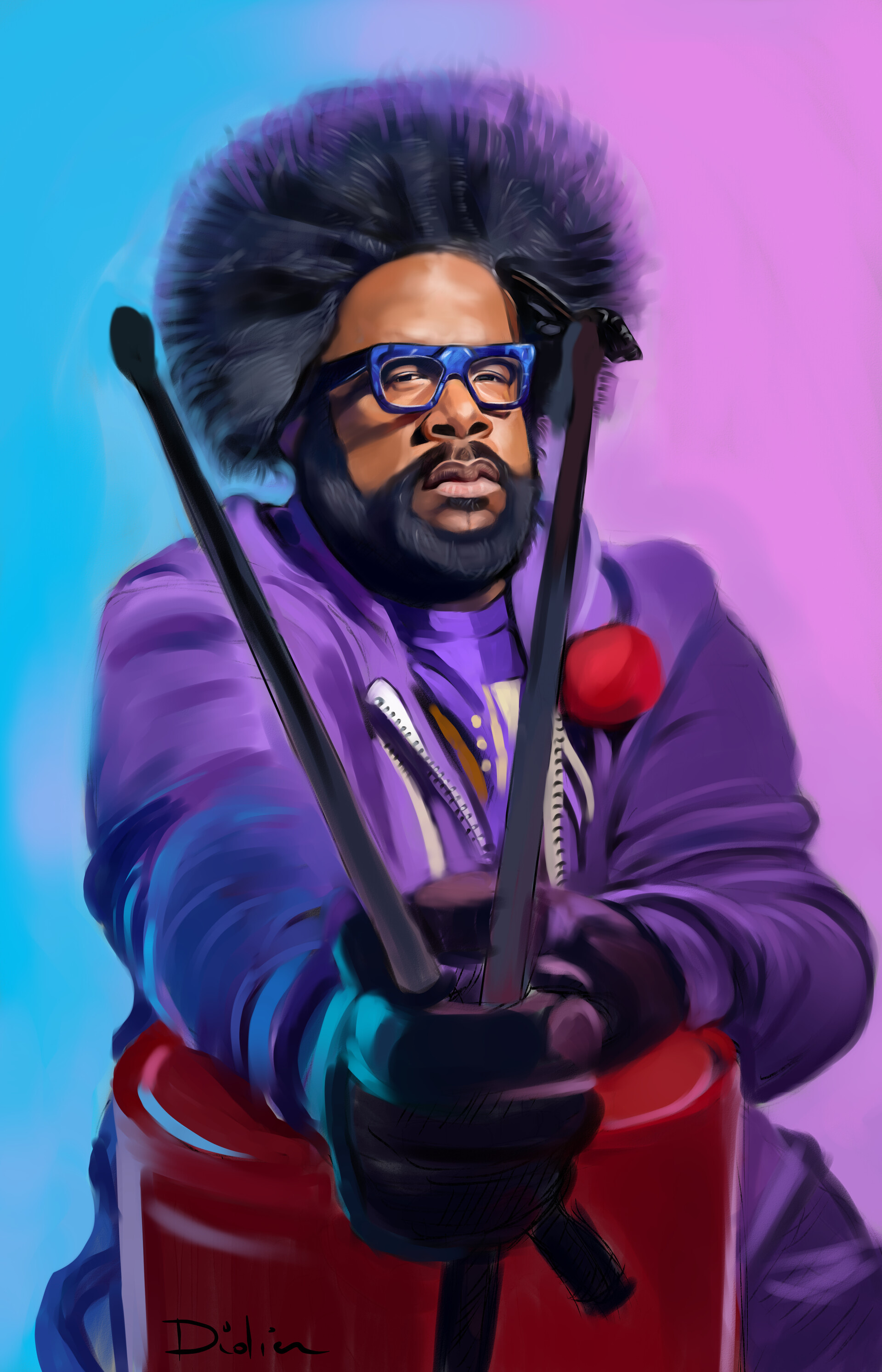 Questlove, Artstation, 1920x2990 HD Phone