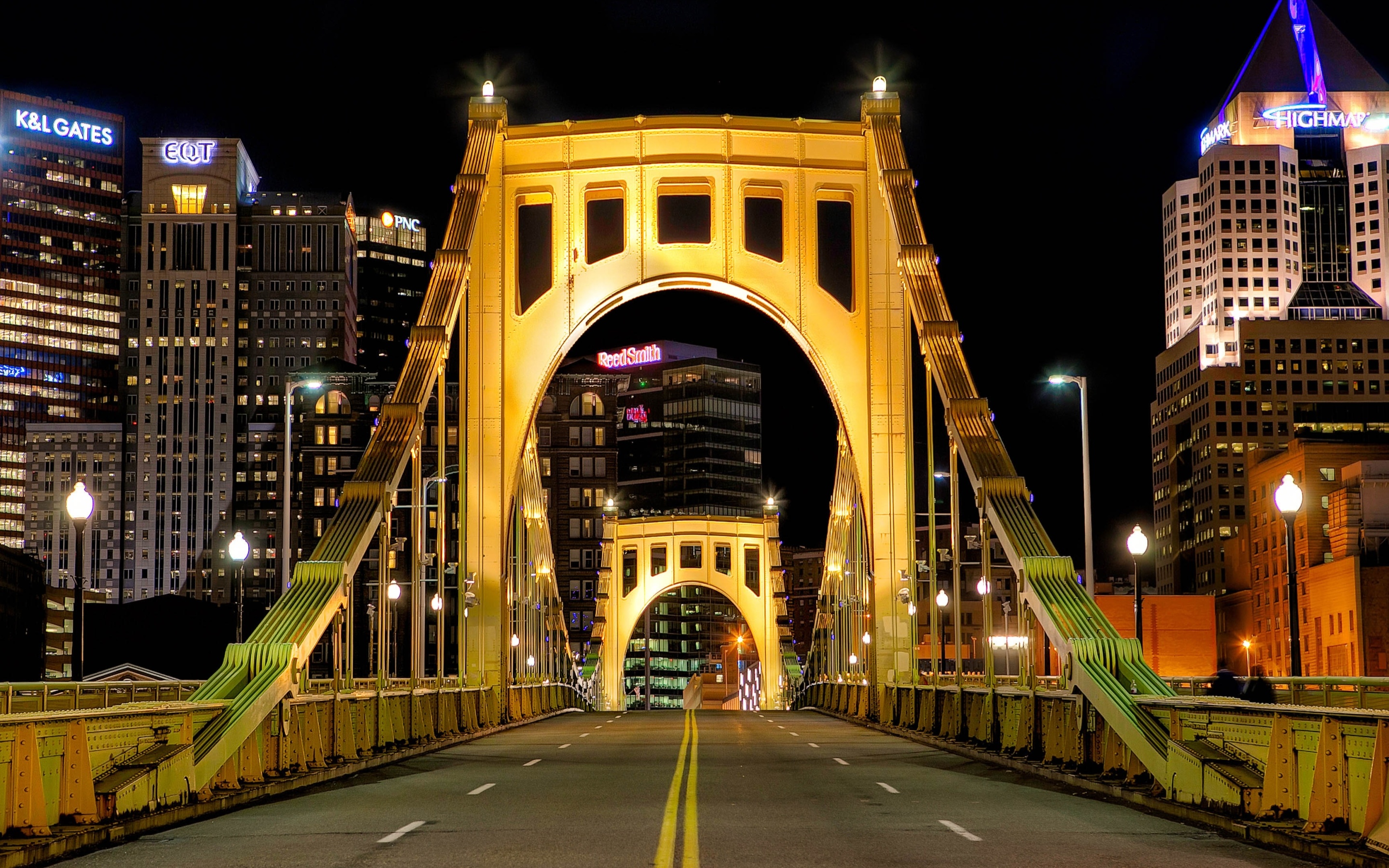 Roberto Clemente Bridge, Pittsburgh Wallpaper, 2880x1800 HD Desktop