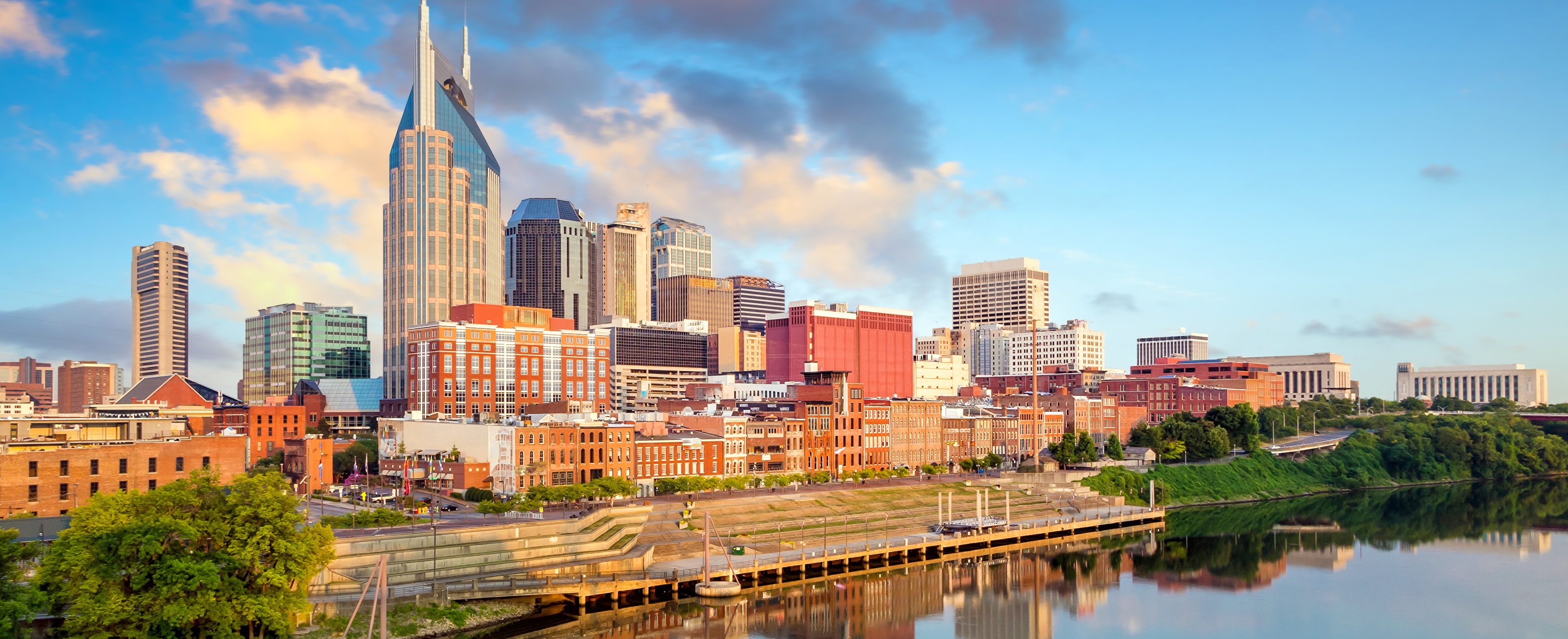 Nashville, Tennessee, Travels, downtown skyline, 3500x1430 Dual Screen Desktop