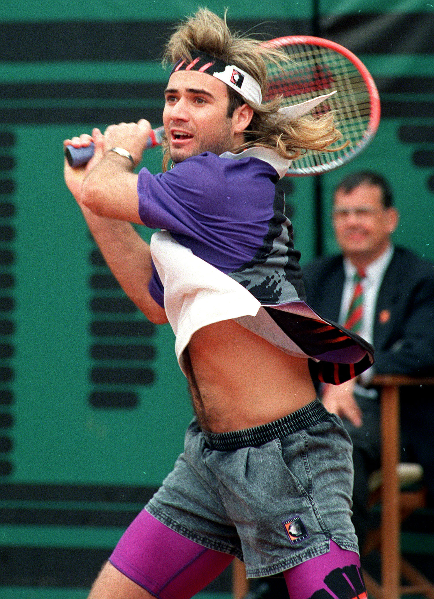 1991 French Open, Andre Agassi Wallpaper, 1500x2070 HD Phone