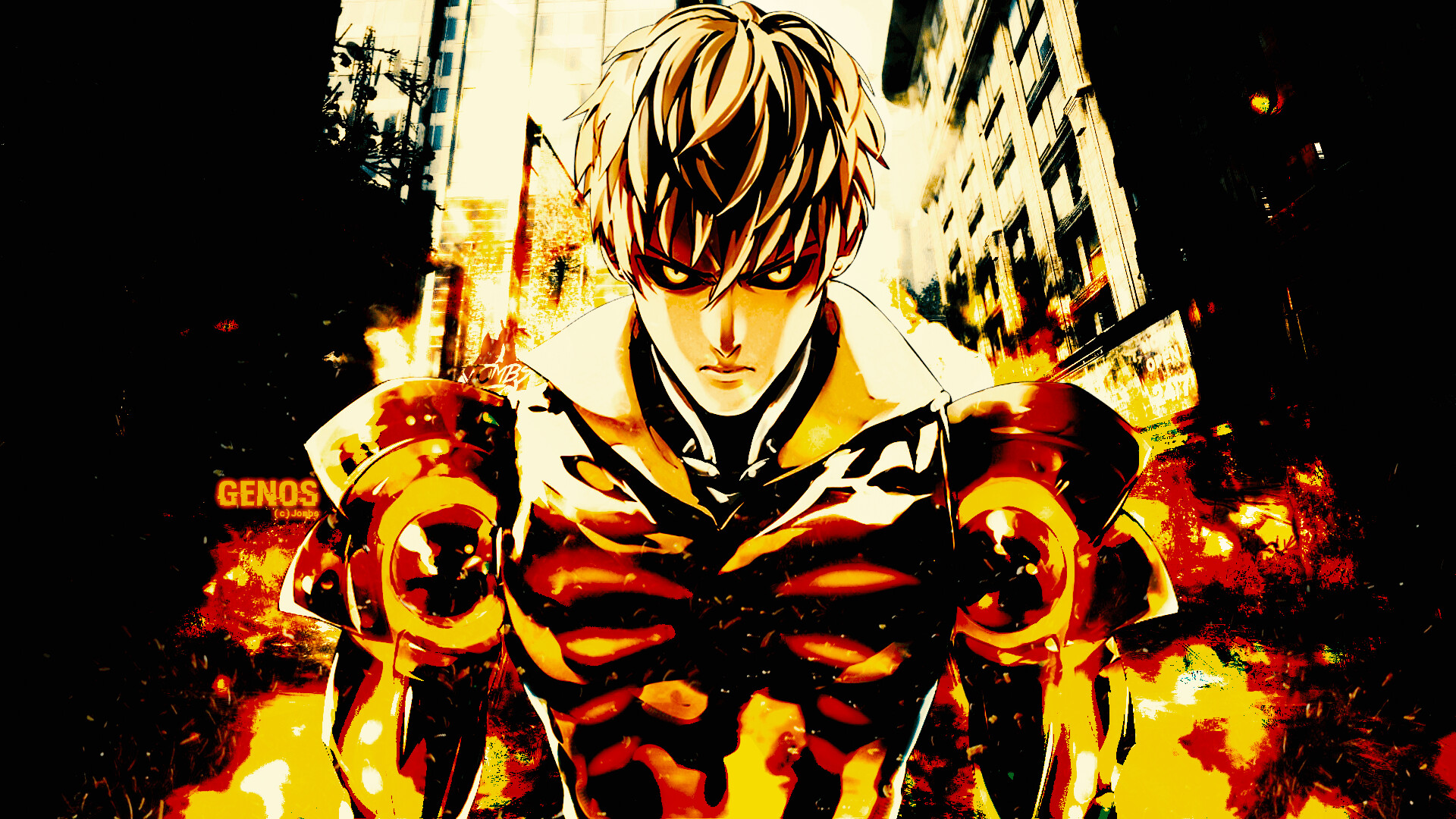 Genos wallpapers, One Punch Man series, Powerful cyborg, Epic battles, 1920x1080 Full HD Desktop