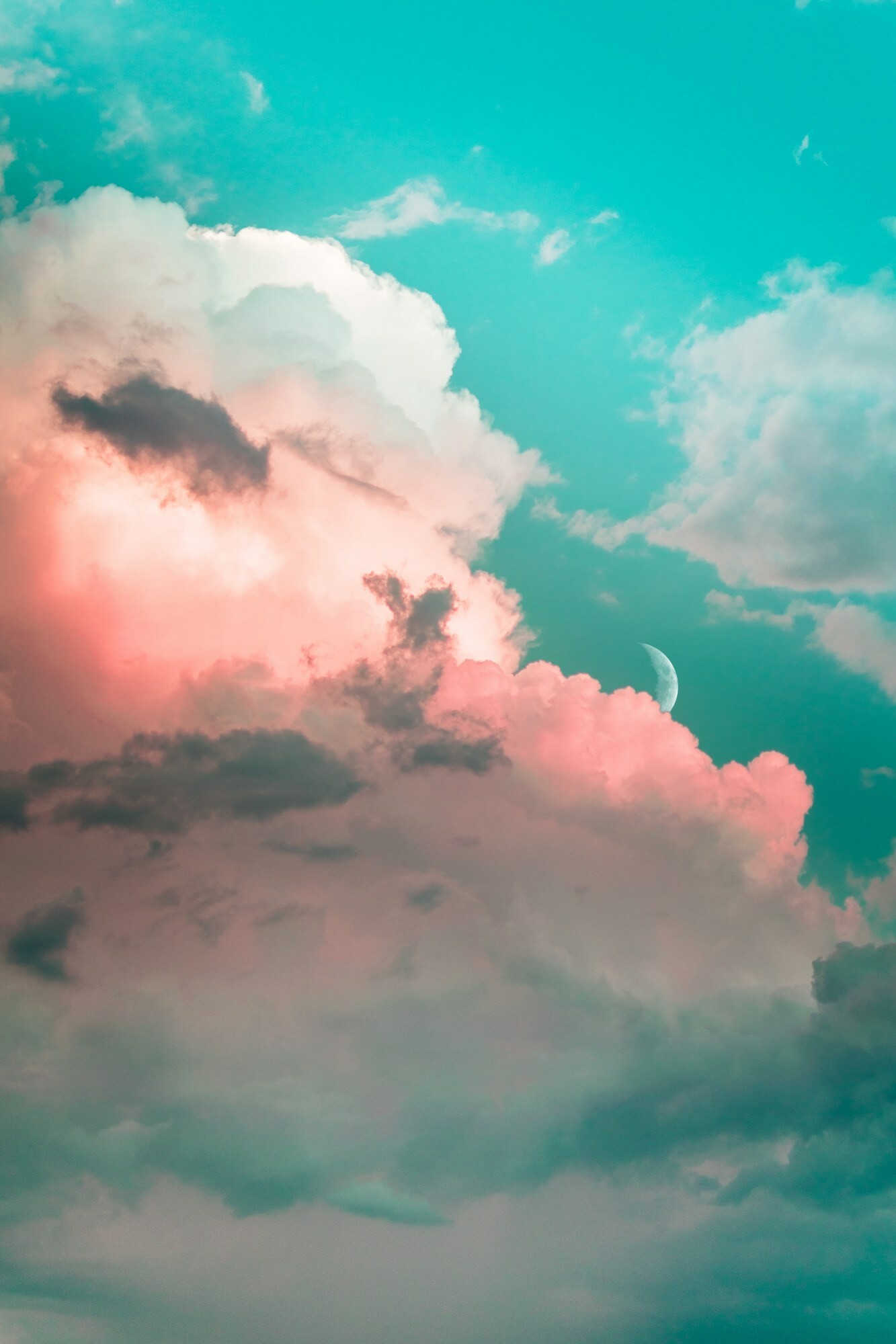 Pastel cloud wallpapers, Soft and gentle, Delicate colors, Serene backdrop, 1340x2000 HD Phone